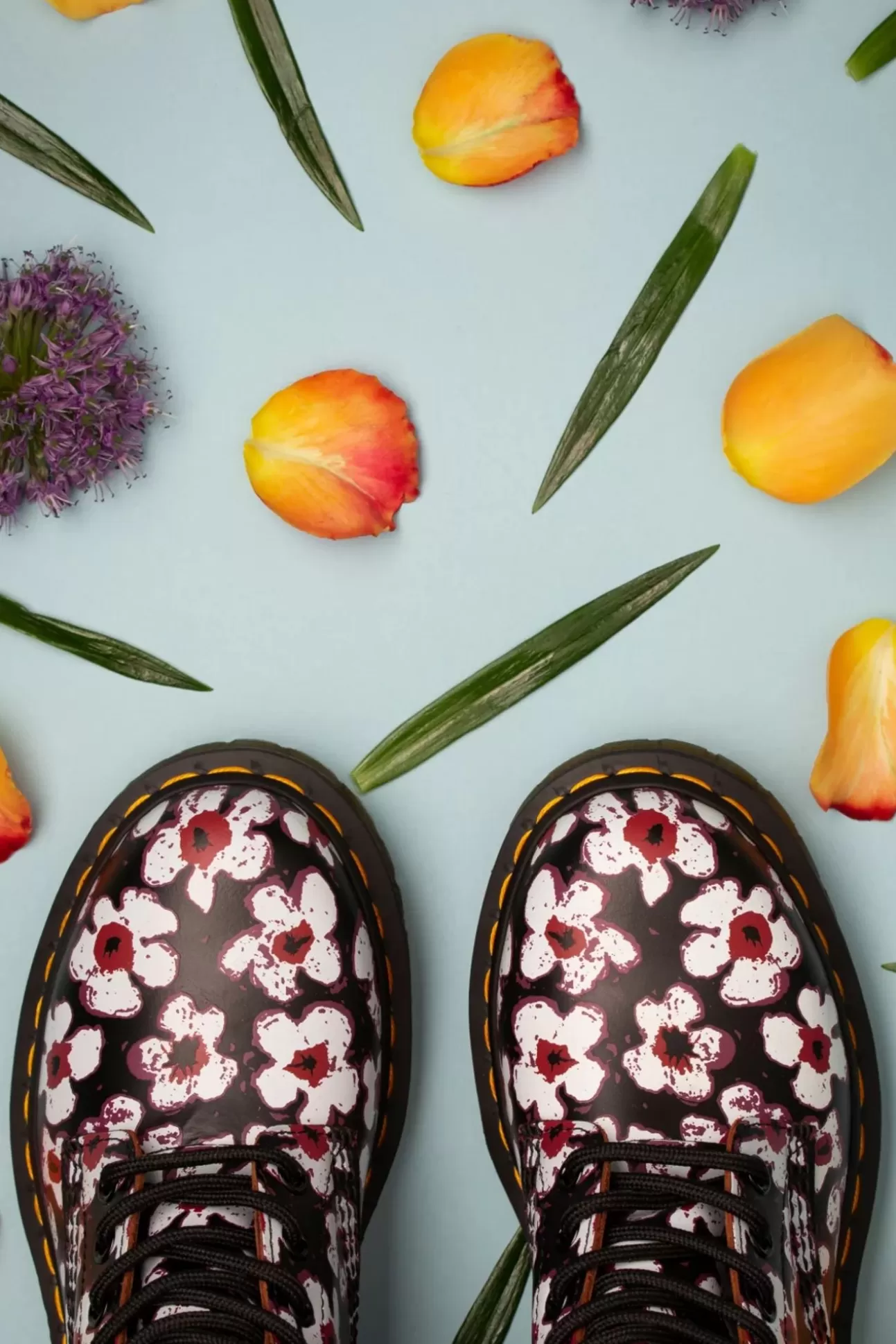 Booties & Laarzen | Dr. Martens 1460 Pansy Fayre Vintage Laarzen In Zwart