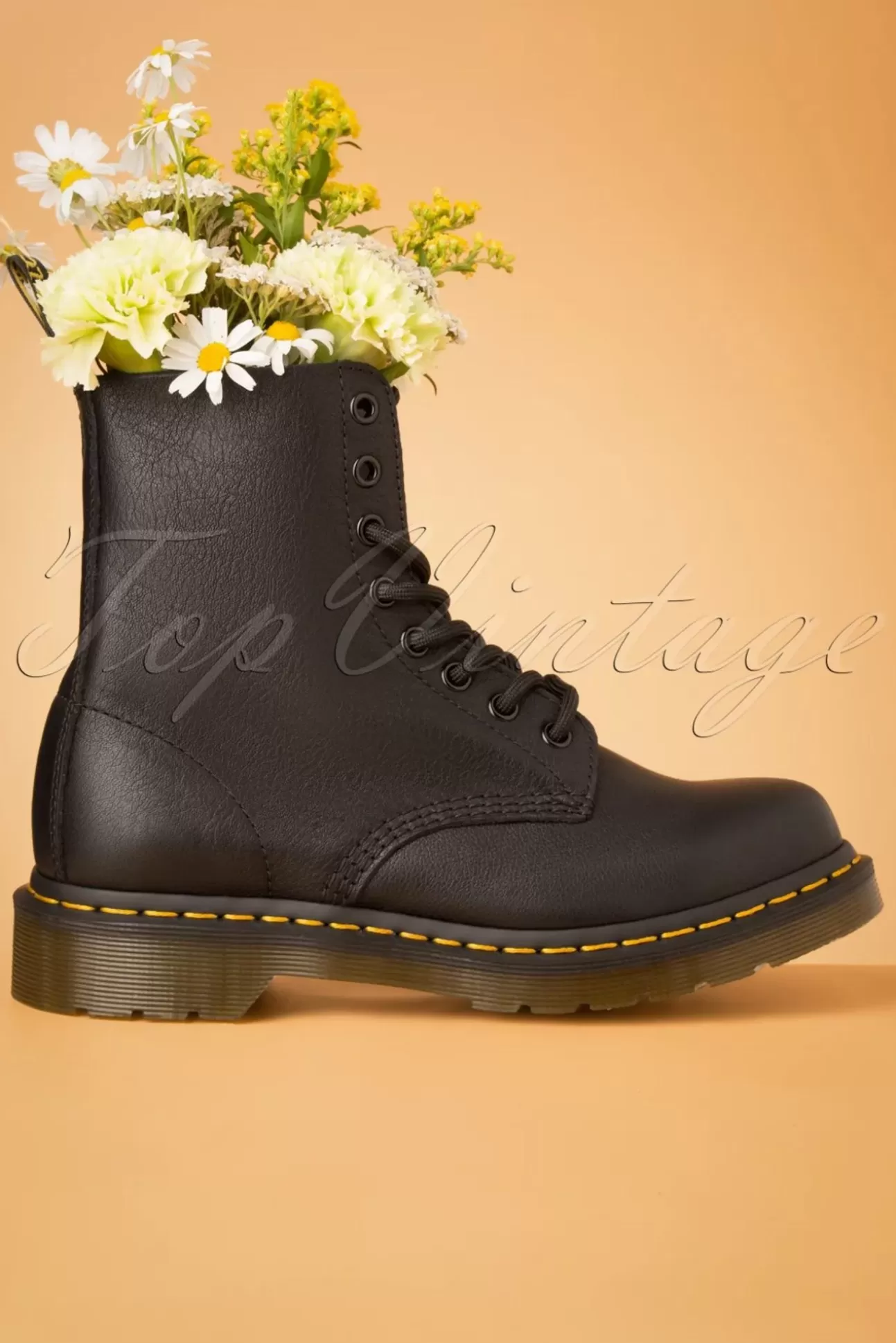 Booties & Laarzen | Dr. Martens 1460 Virginia Enkellaarzen In Zwart