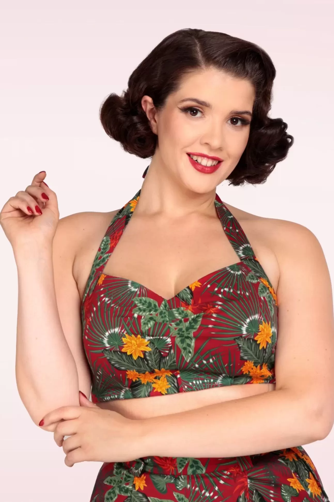 Tops | Collectif Clothing Adriana Jungle Floral Top In Multi