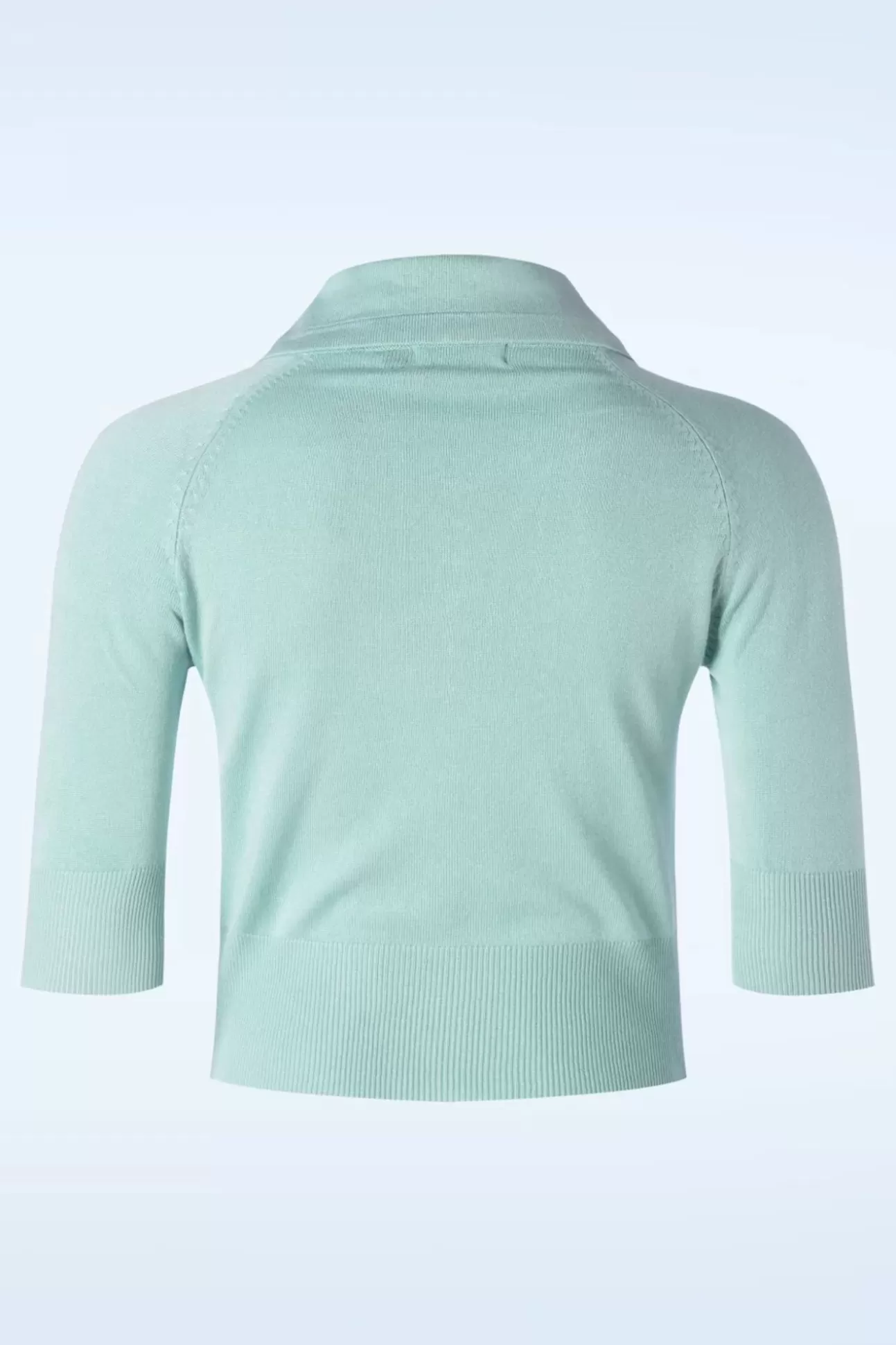 Vestjes | Banned Retro April Cardigan Met Korte Mouwen In Aqua Blauw