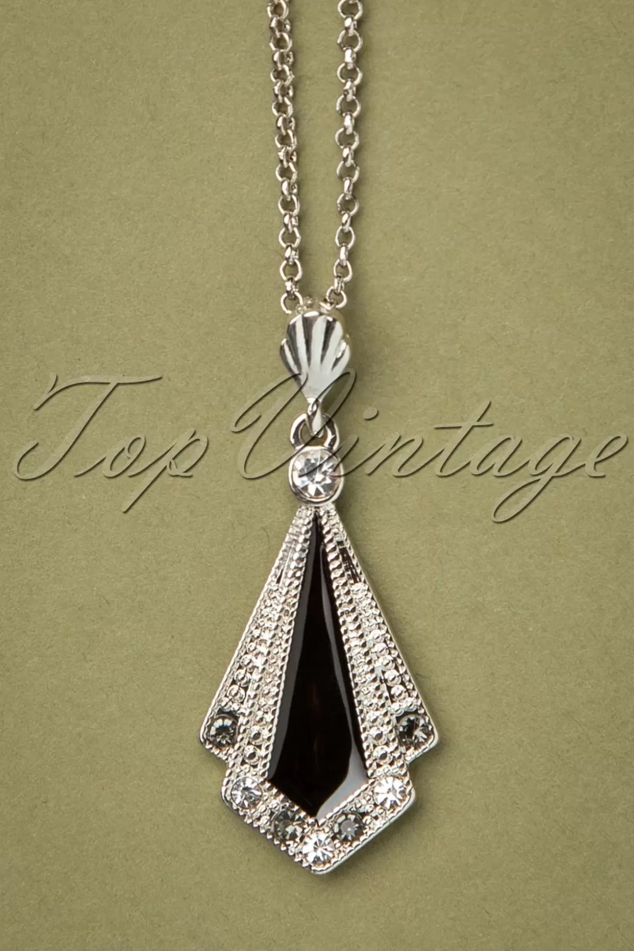 Sieraden | Lovely Art Deco Ketting In Zwart