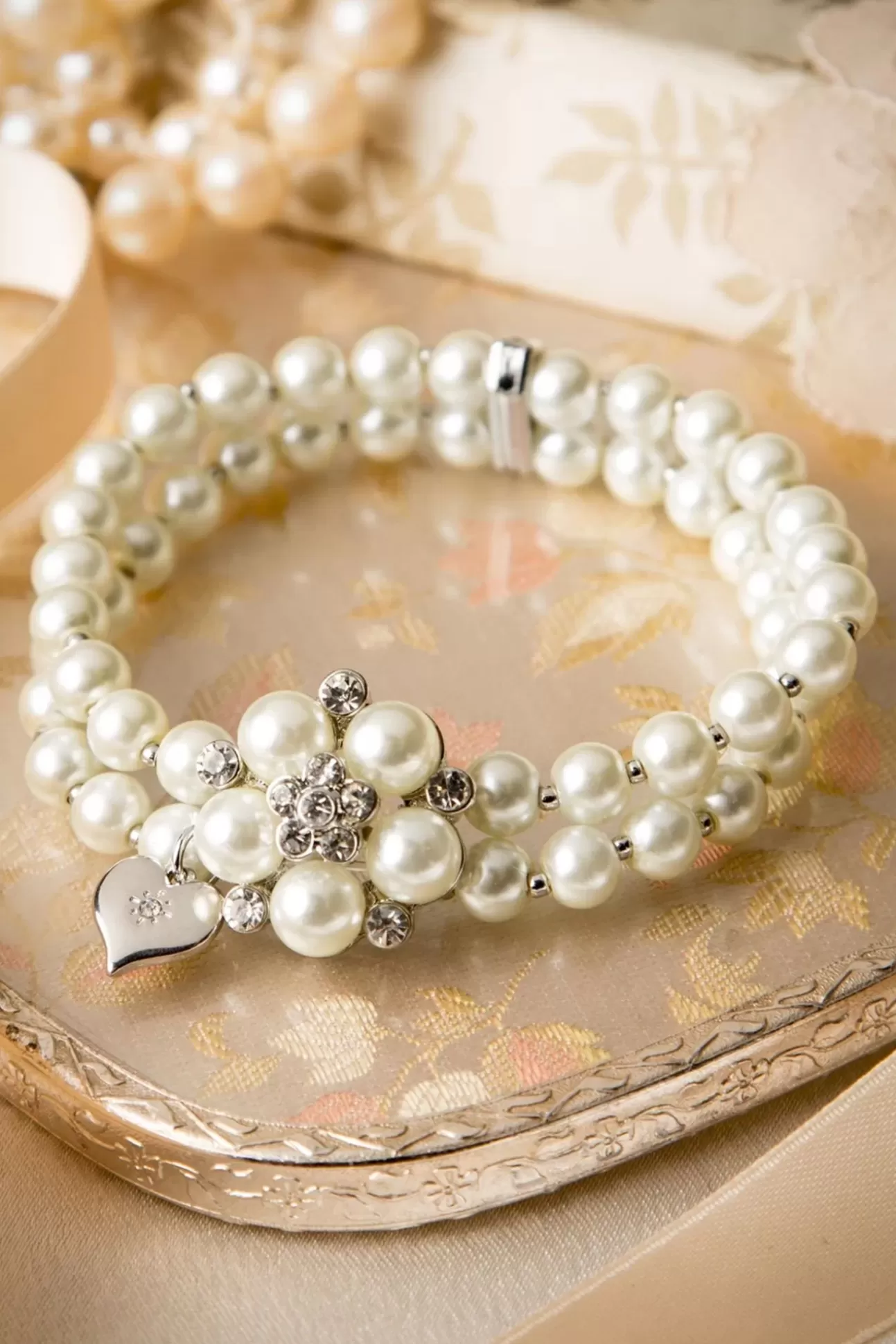 Sieraden | Lovely Audrey Creme Parelarmband