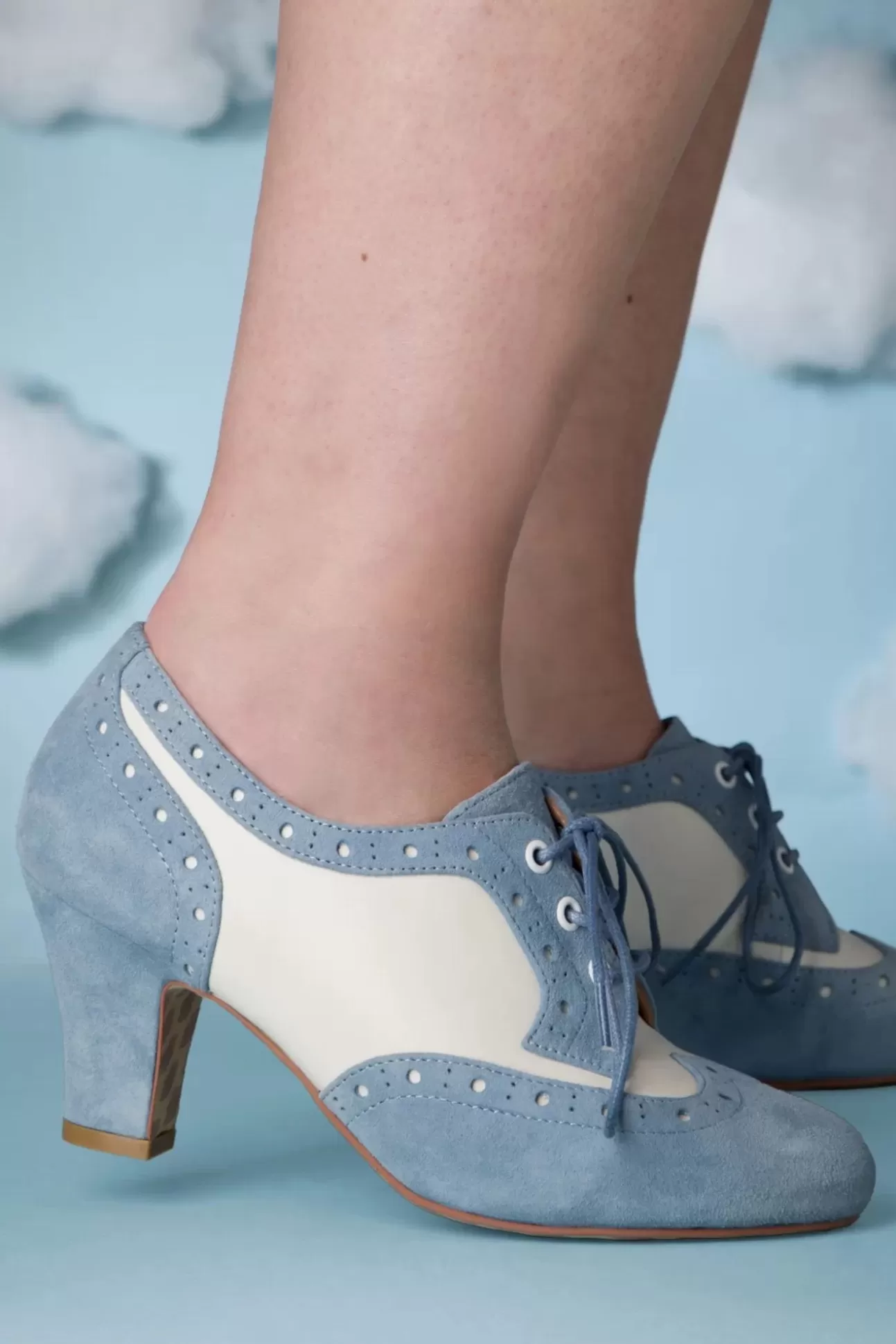 Booties & Laarzen | Lola Ramona u2665 Topvintage Ava Adore Shoe Booties In Faded Blauw