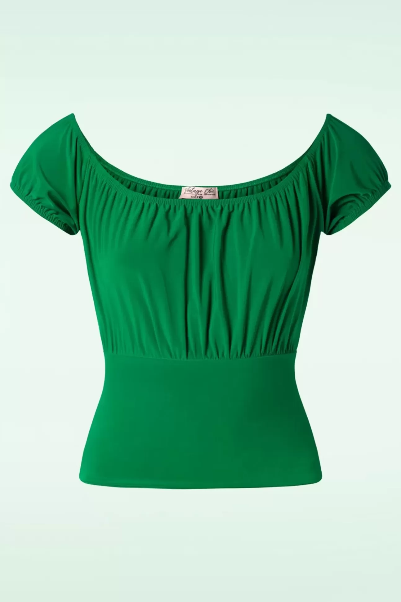 Tops | Vintage Chic for Topvintage Belinda Off-Shoulder Top In Groen