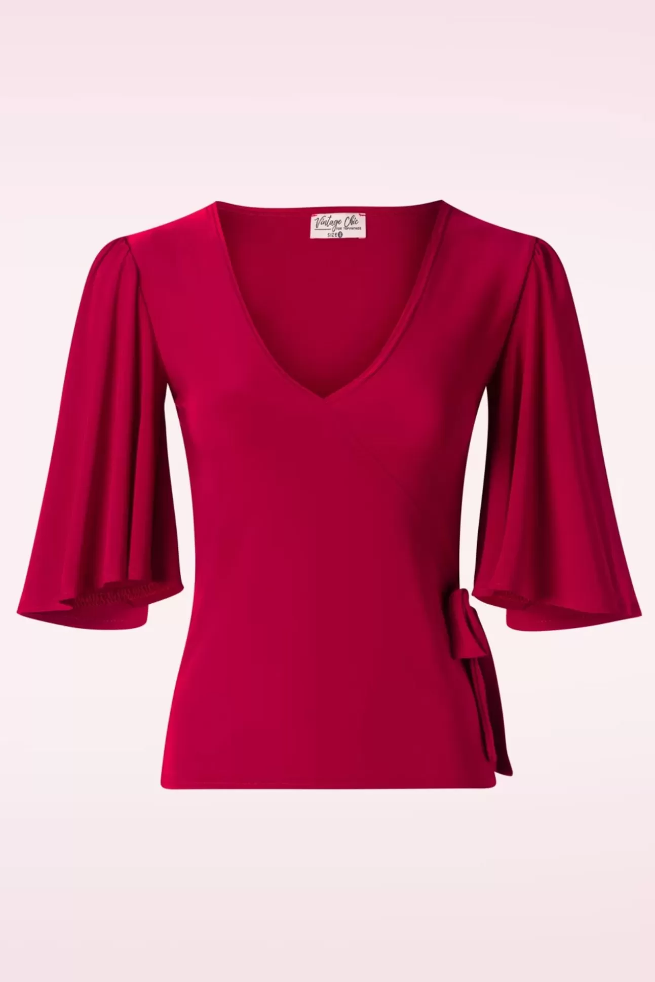 Truitjes | Vintage Chic for Topvintage Belle Slinky Top In Rood