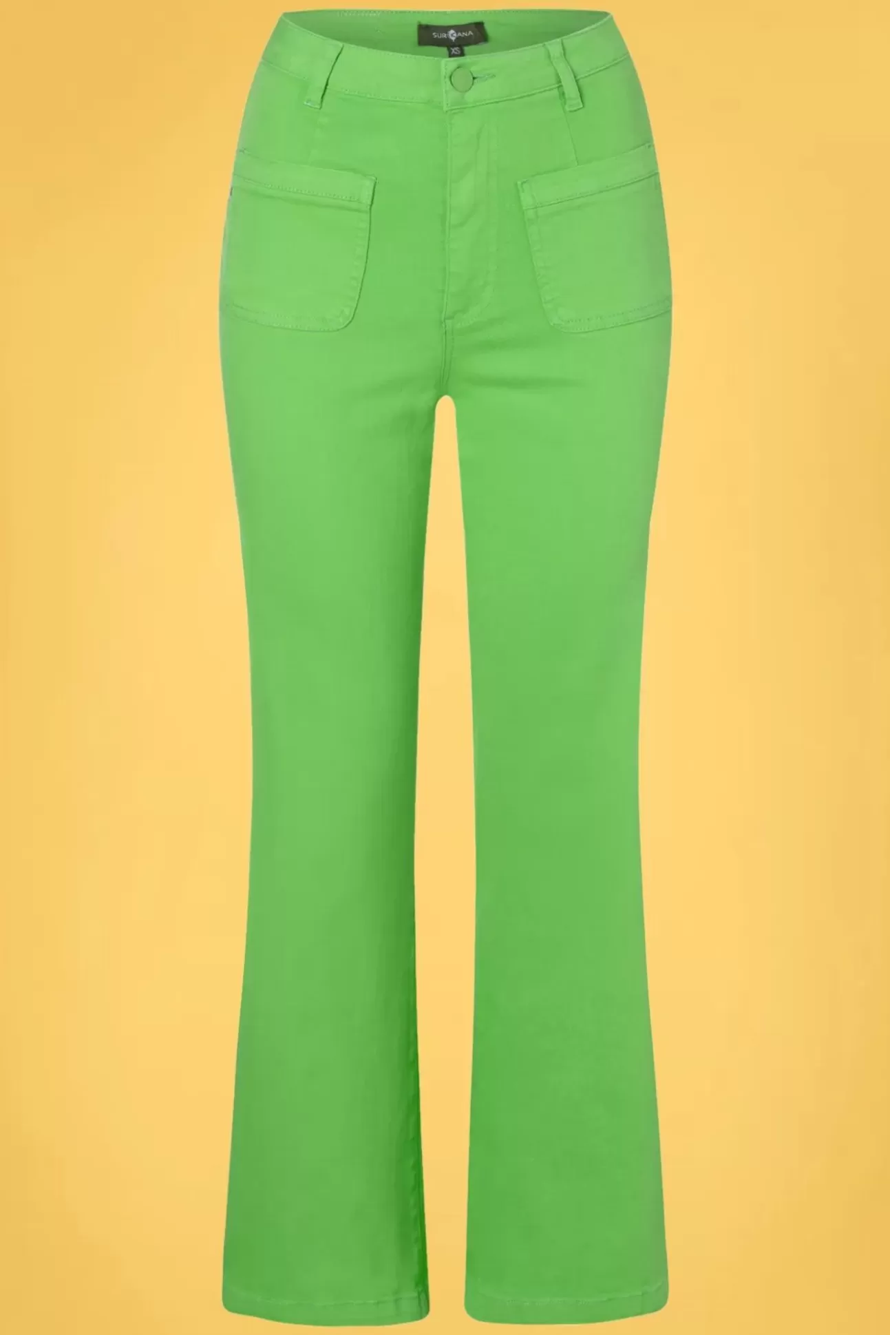 Broeken | Surkana Betsy Bell Bottom Broek In Groen