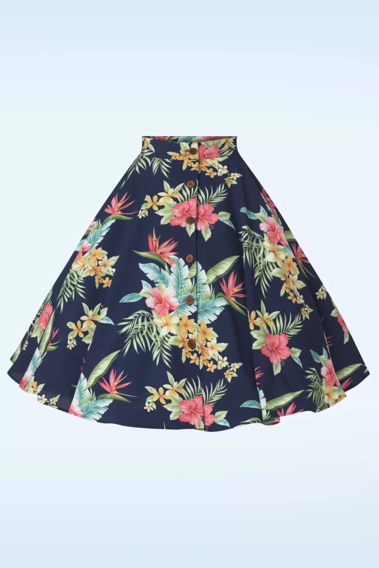 Rokken | Rock N Romance Beverly Button Swing Rok In Honolulu Navy