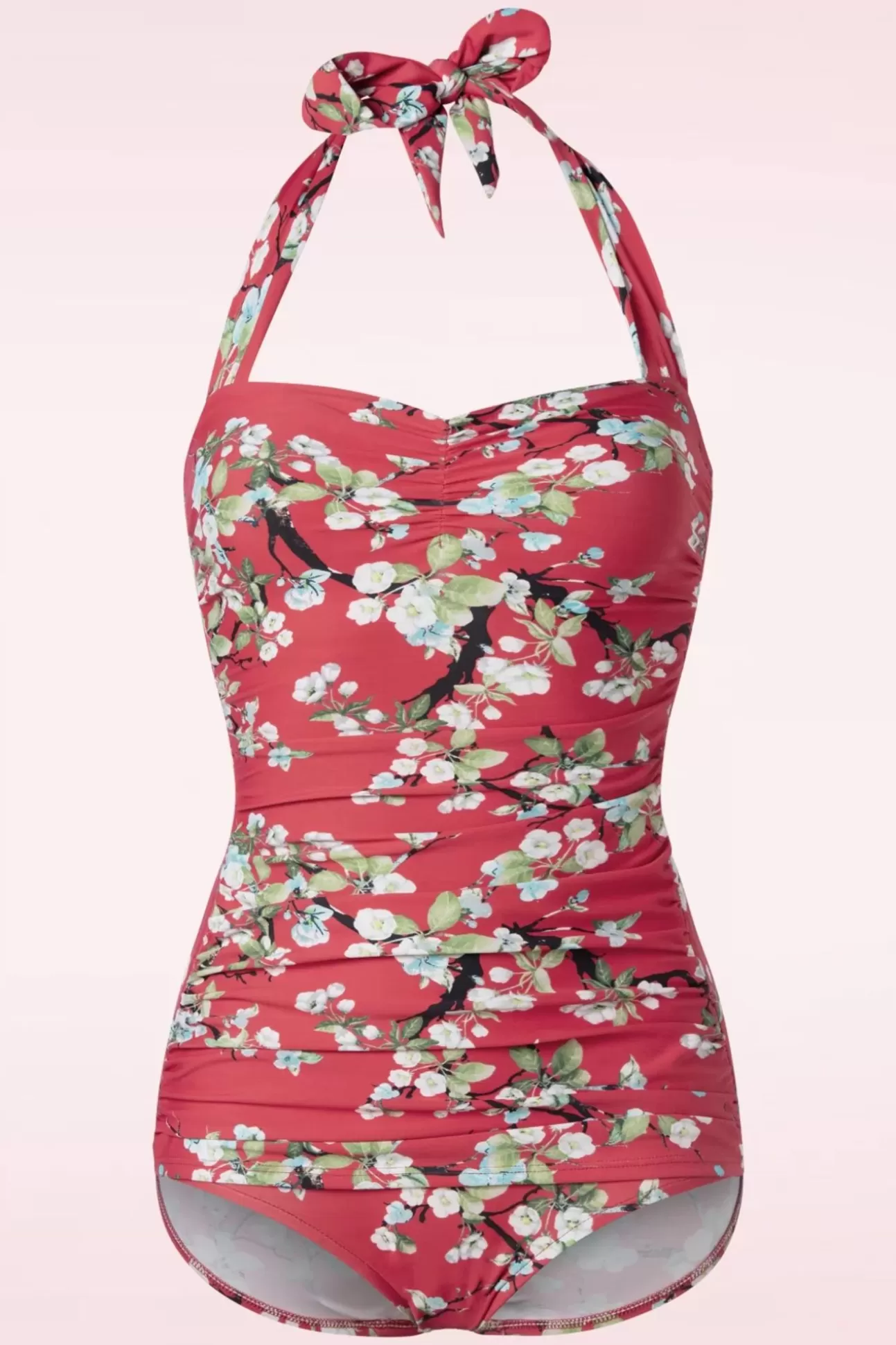 Badpakken | Esther Williams Blossom One Piece Halter Badpak In Rood