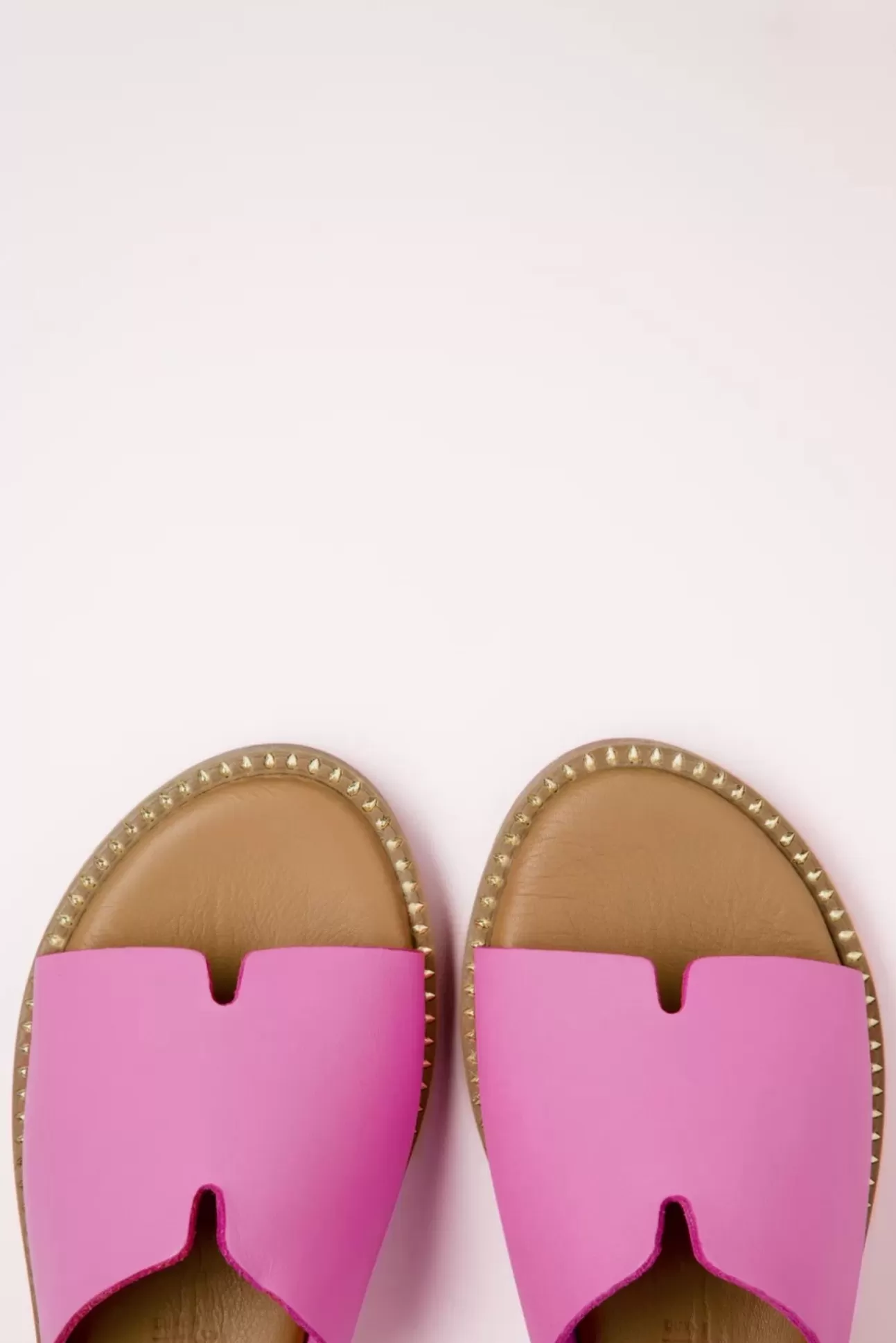 Slippers | Tamaris Britt Lederen Slippers In Roze