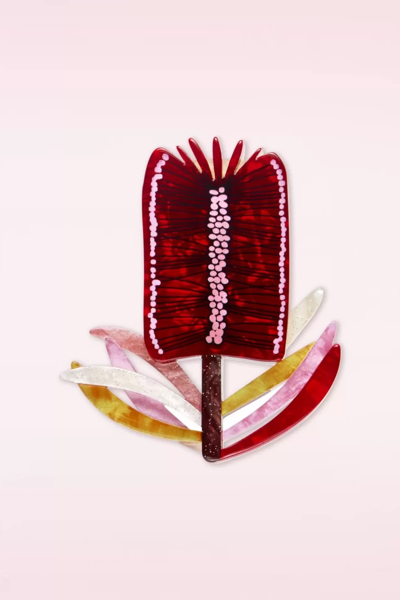 Sieraden | Erstwilder Burgundy Brush Broche