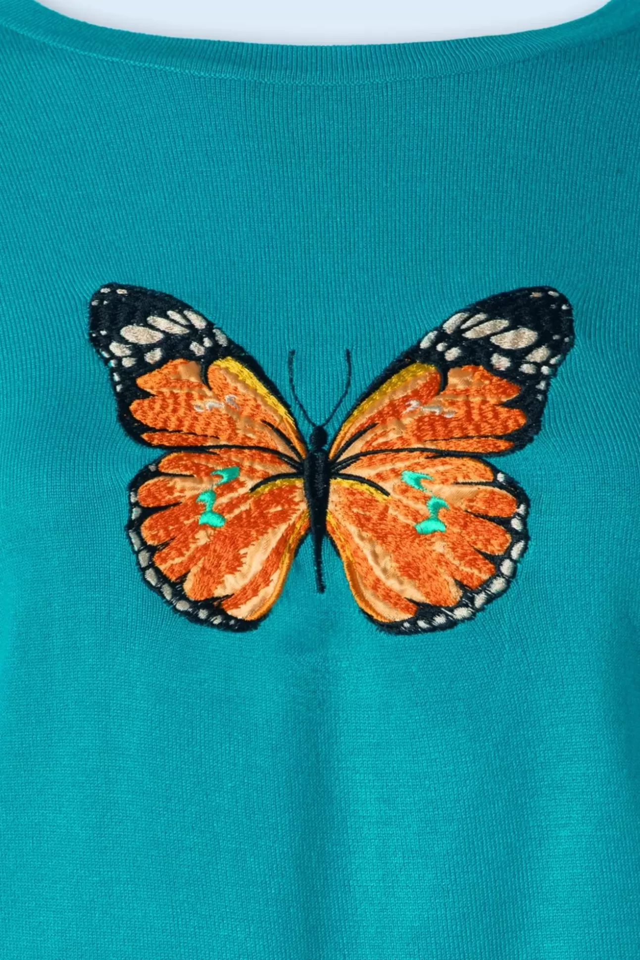 Truitjes | Vixen Butterfly Gebreide Trui In Turquoise