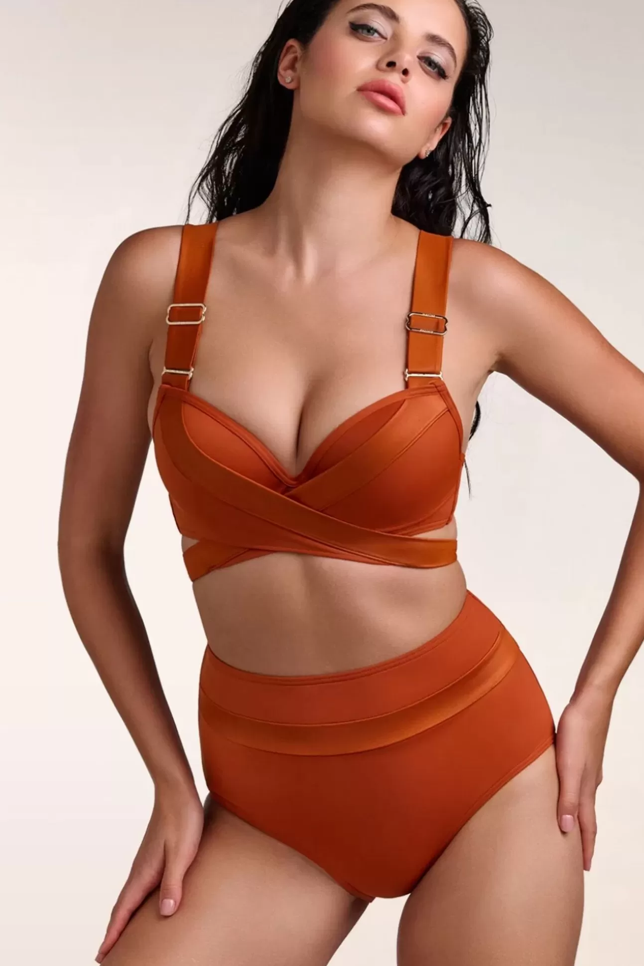 Bikini'S | Marlies Dekkers Cache Coeur Push Up Bikini Top In Roest Oranje