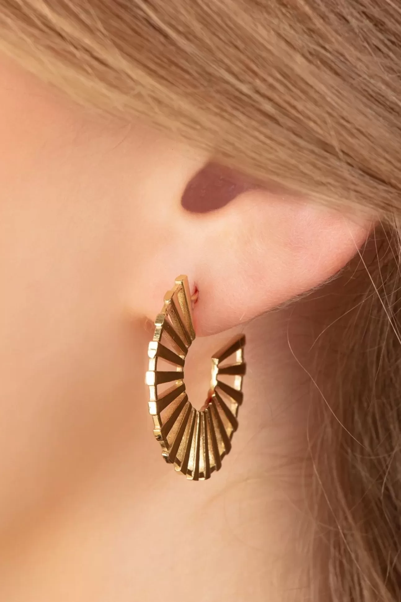 Sieraden | Very Cherry Circle Fan Oorbellen In Goud