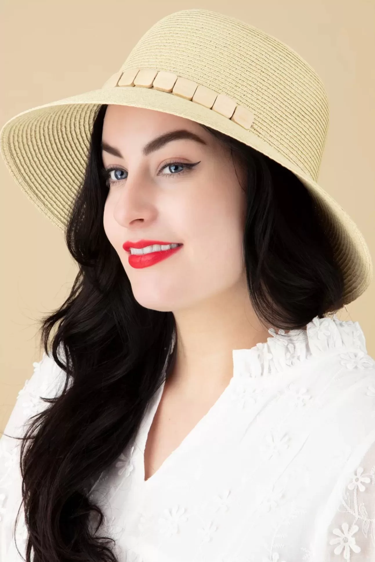 Hoeden & Fascinators | Amici Cisi Stro Bucket Hoed In Naturel