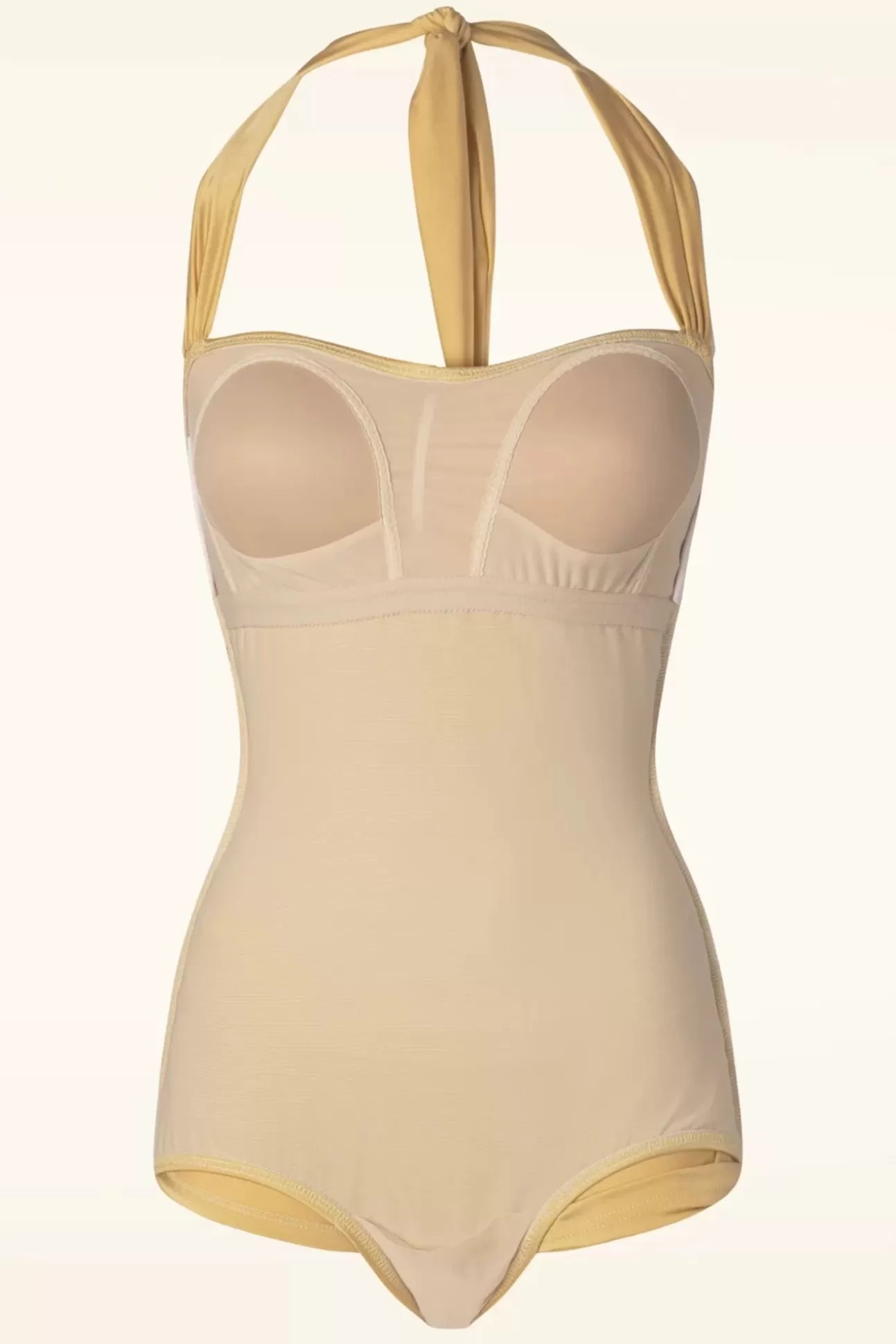 Badpakken | Esther Williams Classic Fifties One Piece Badpak In Goud