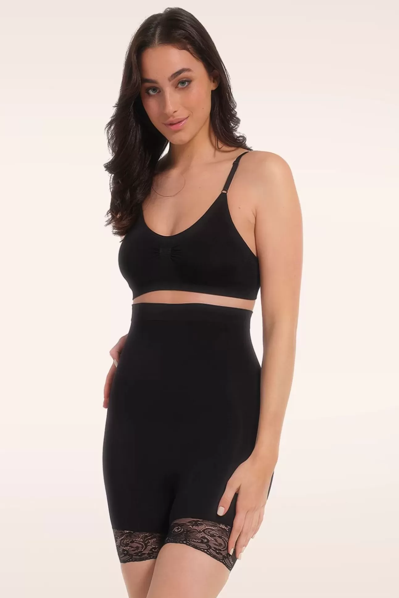 Shapewear | MAGIC Bodyfashion Comfort Kanten Hoge Short In Zwart