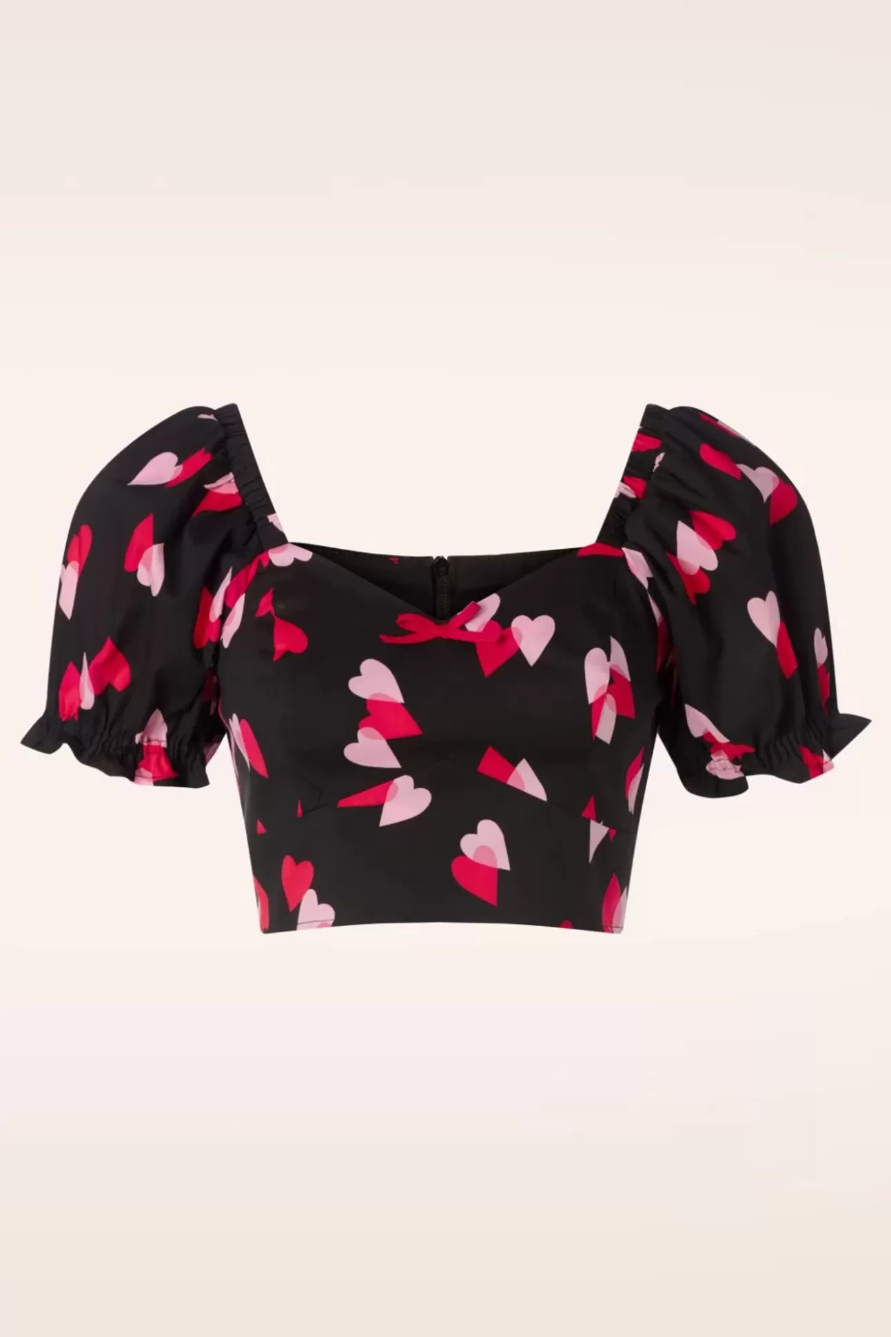 Tops | Bunny Confetti Crop Top In Zwart