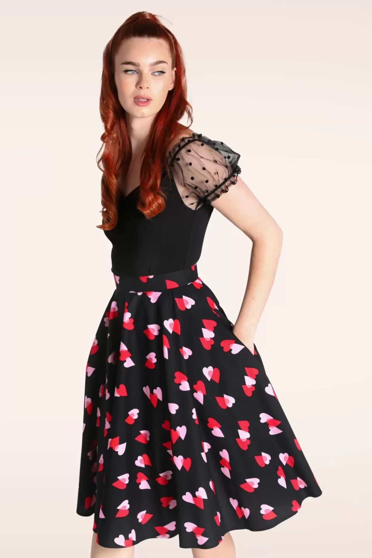 Rokken | Bunny Confetti Swing Rok In Zwart