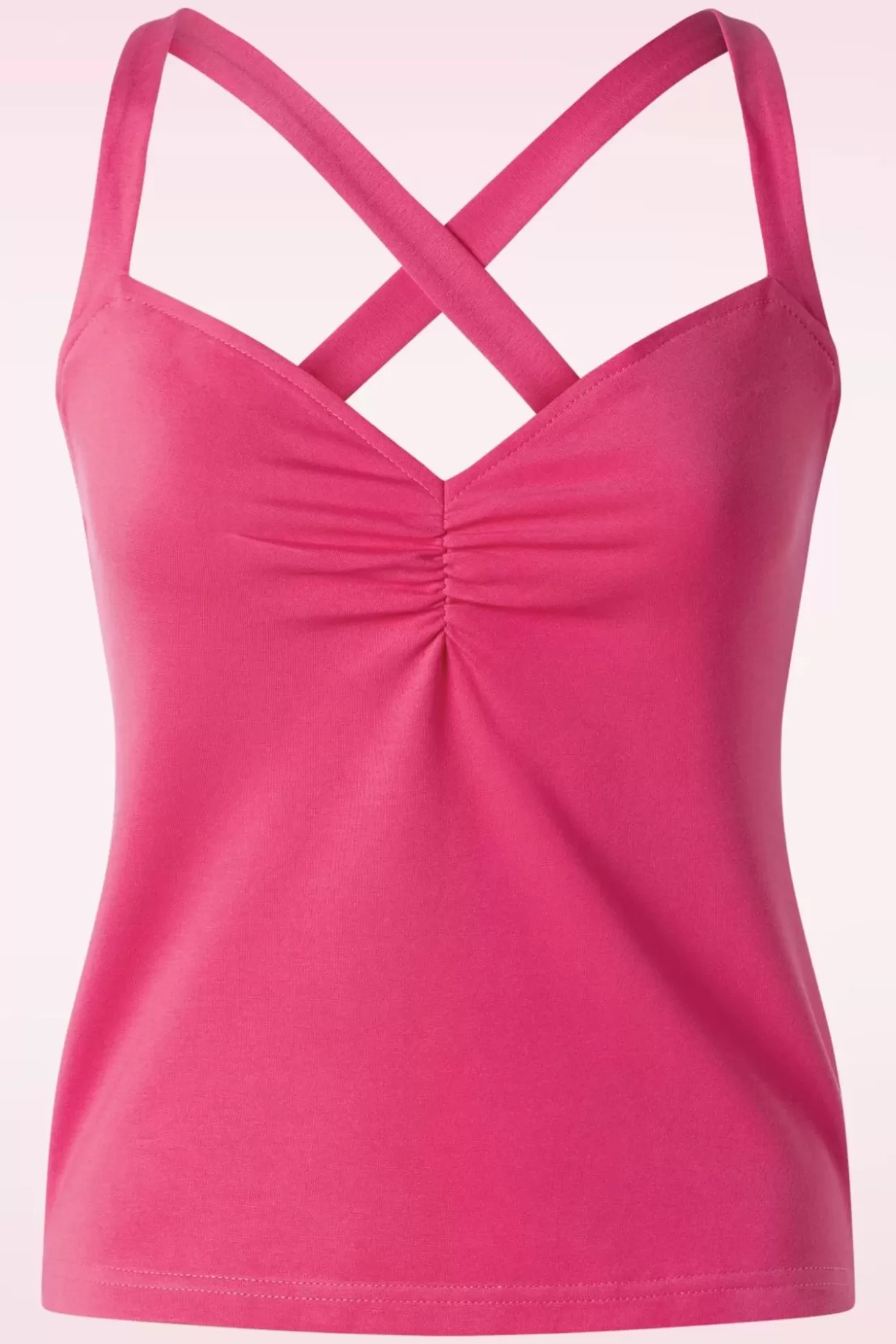 Tops | Vixen Cross Back Top In Fuchsia