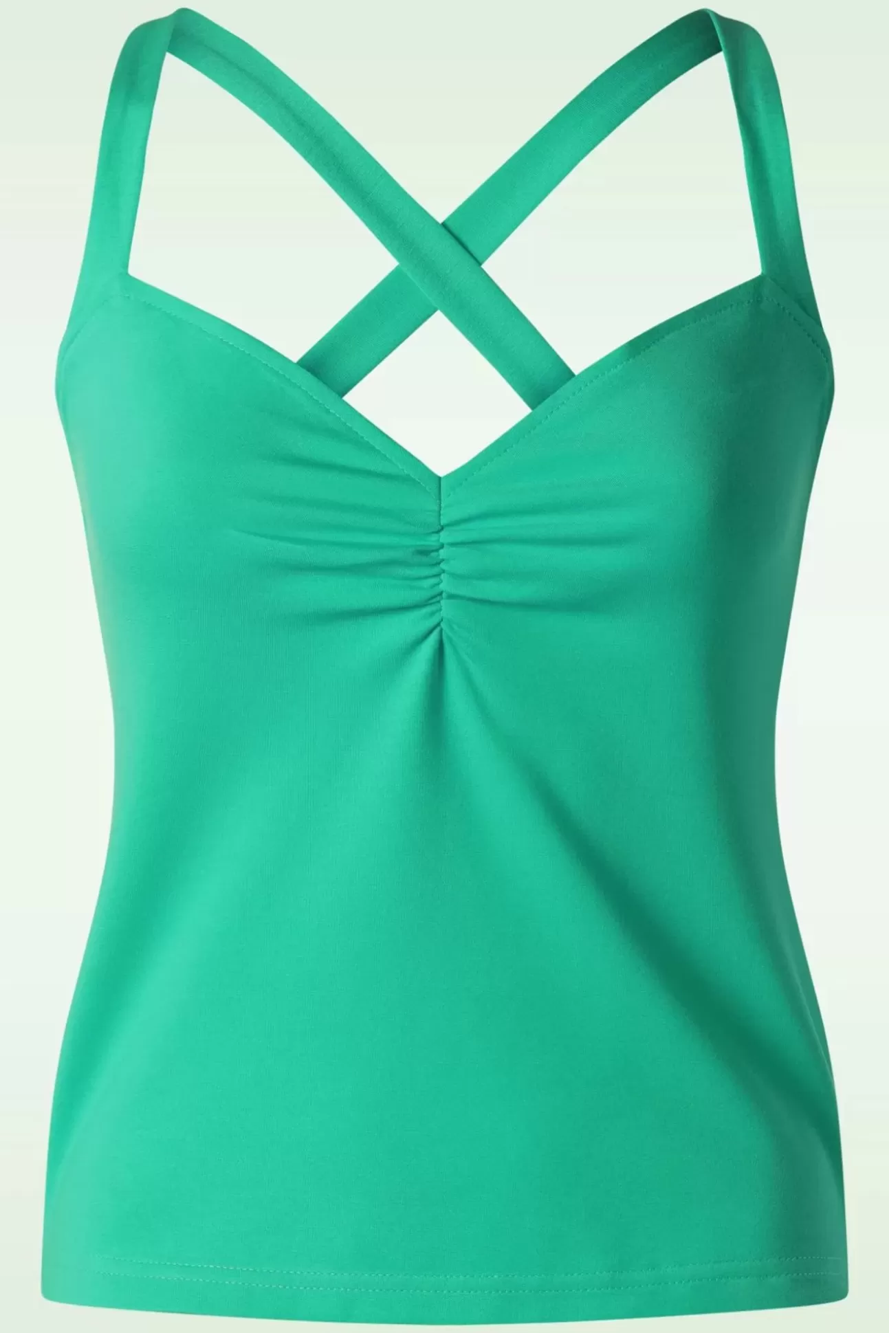 Tops | Vixen Cross Back Top In Turquoise