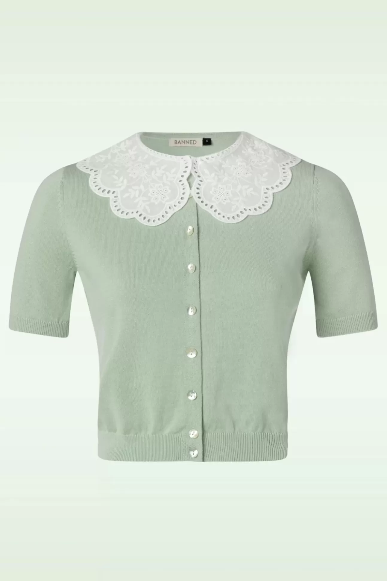 Vestjes | Banned Retro Cutie Cardigan In Seafoam Groen