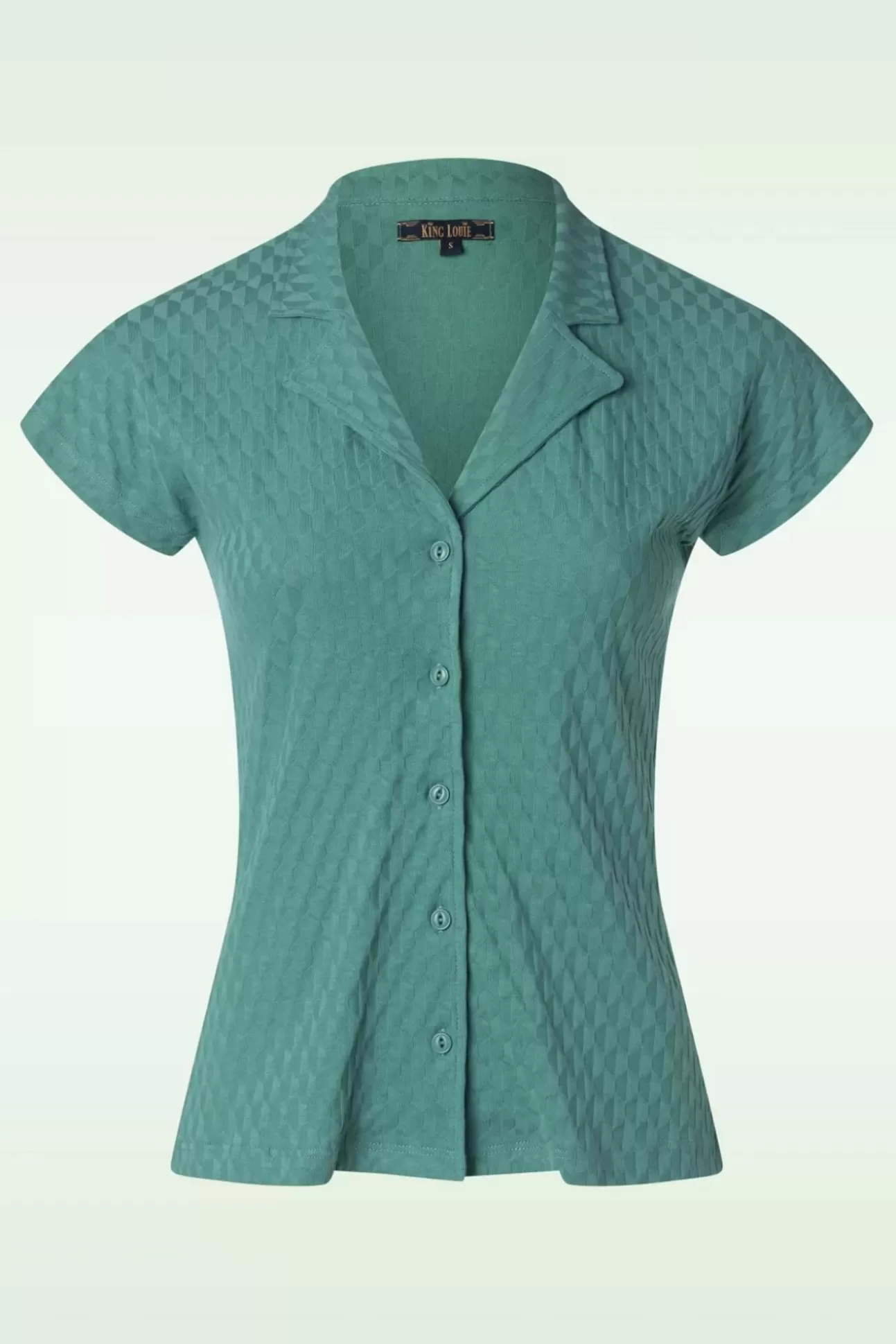 Blouses | King Louie Dani Manelli Jacquard Blouse In Smoke Groen