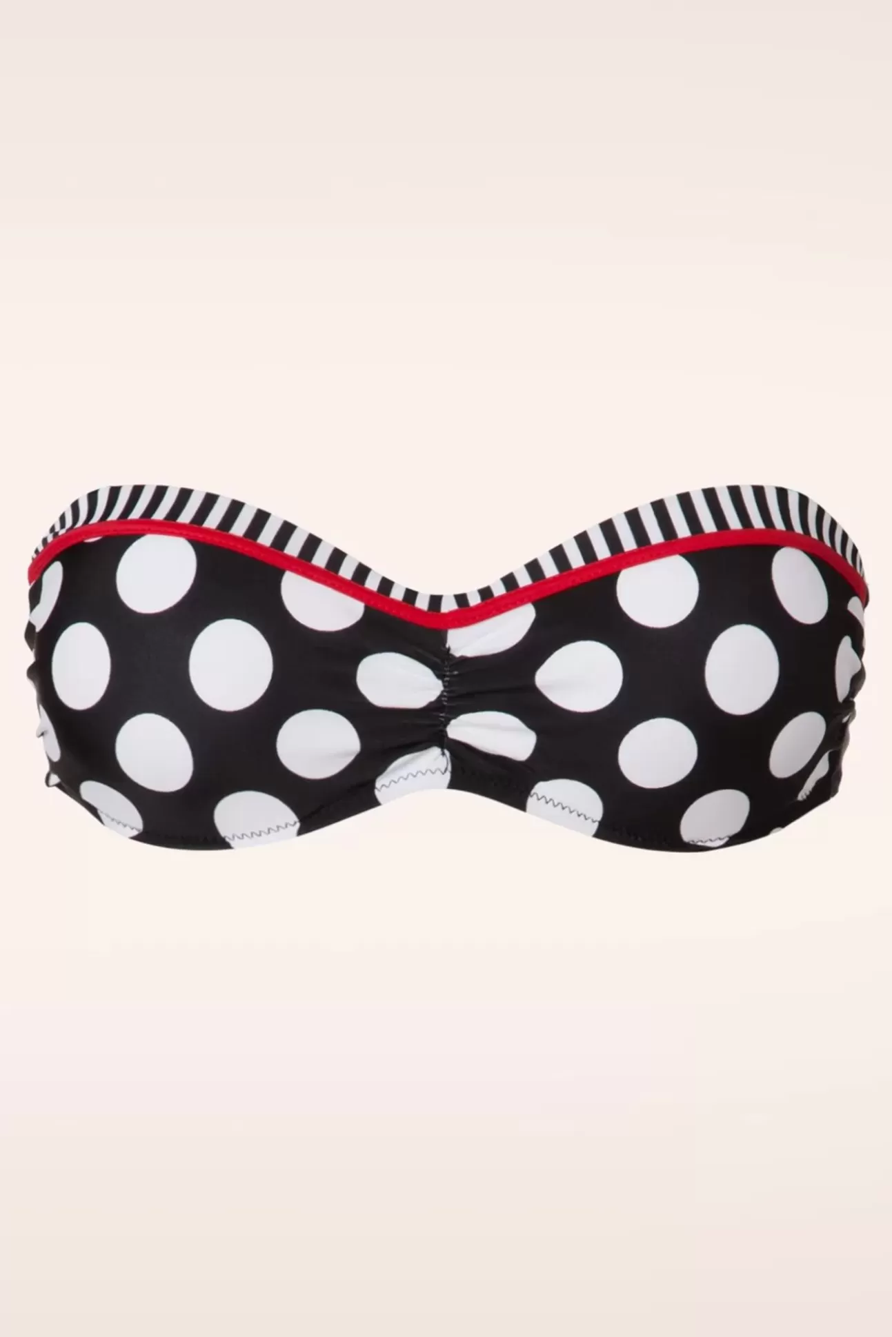 Bikini'S | Belsira Debra Halterbikinitop Met Polkadotstrepen In Zwart En Wit