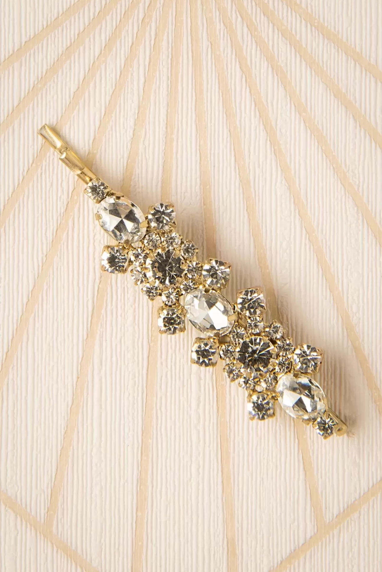 Haaraccessoires | Lovely Deco Crystal Stone Haarspeld In Goud