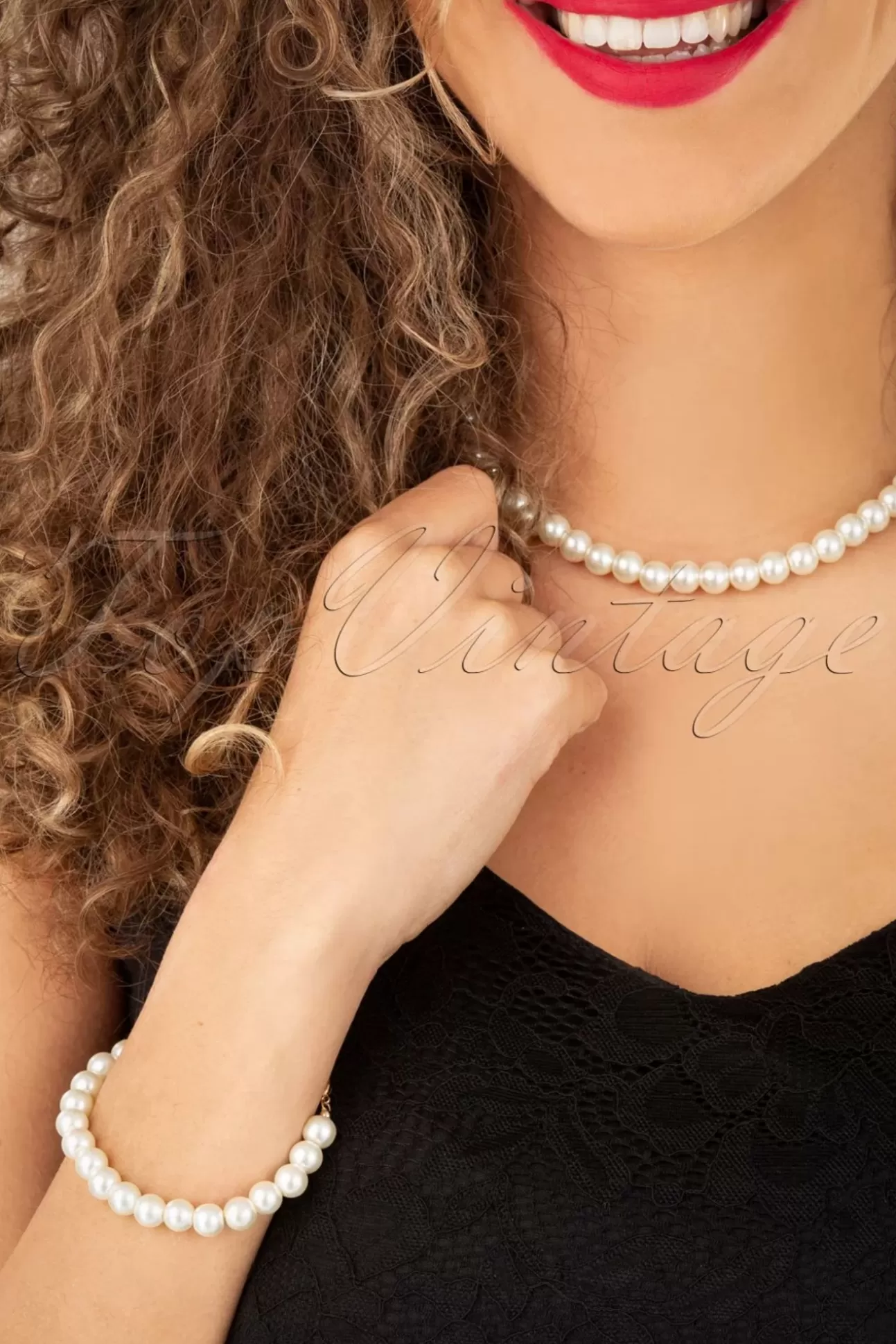 Sieraden | Topvintage Boutique Collection Elegante Parelarmband In Ivoor