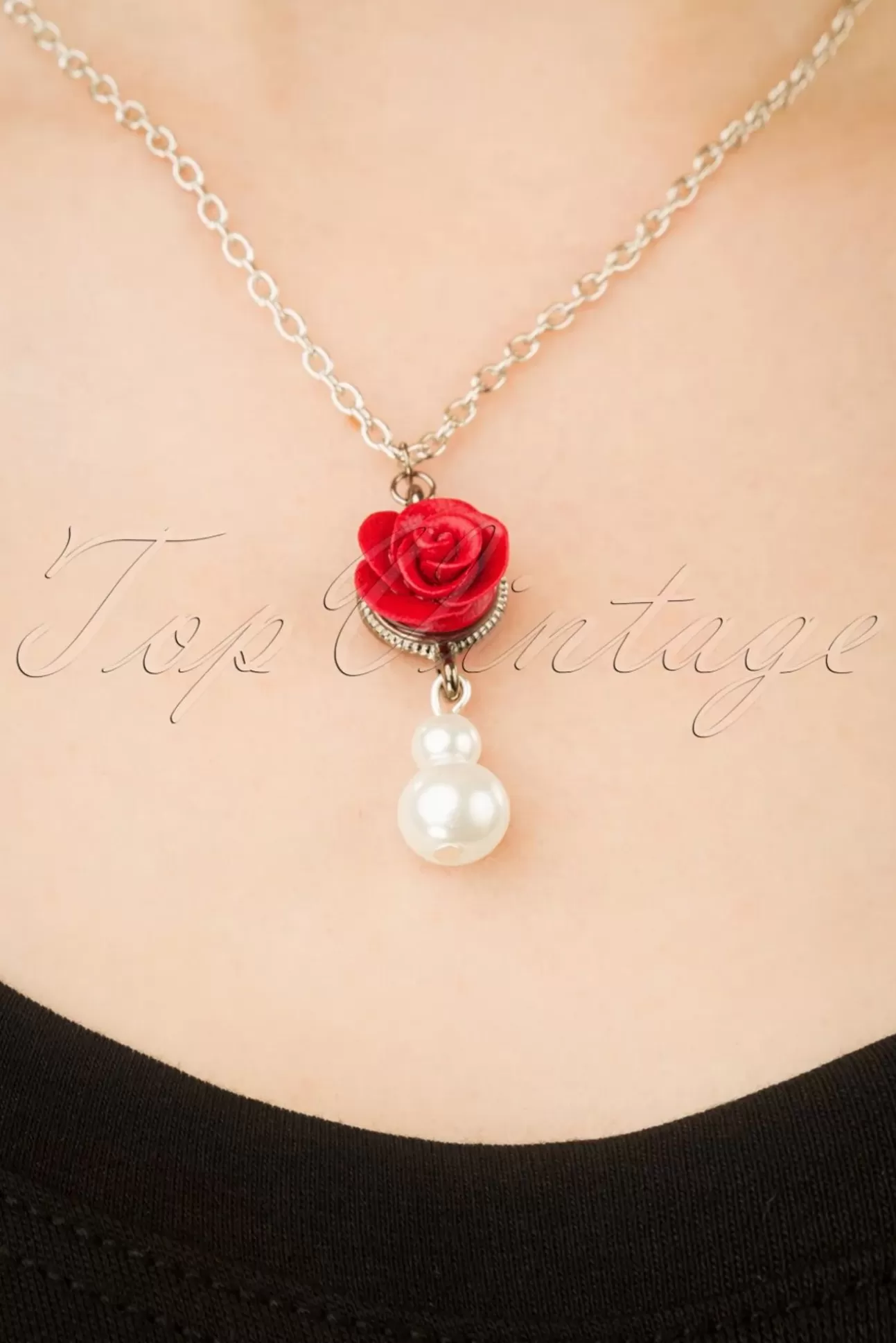 Sieraden | Sweet Cherry Emma Rose Parelketting In Rood