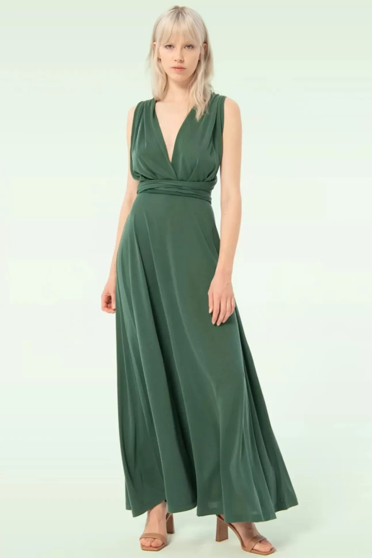 Maxi Jurken | Surkana Evelyn Multi-Position Jurk In Khaki