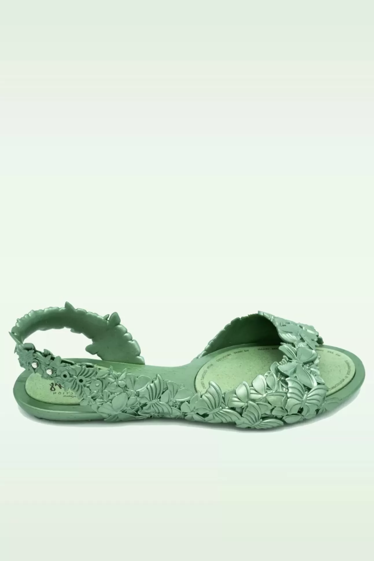 Slippers | Sunies Flexi Butterfly Flipflop Sandaaltjes In Glossy Groen