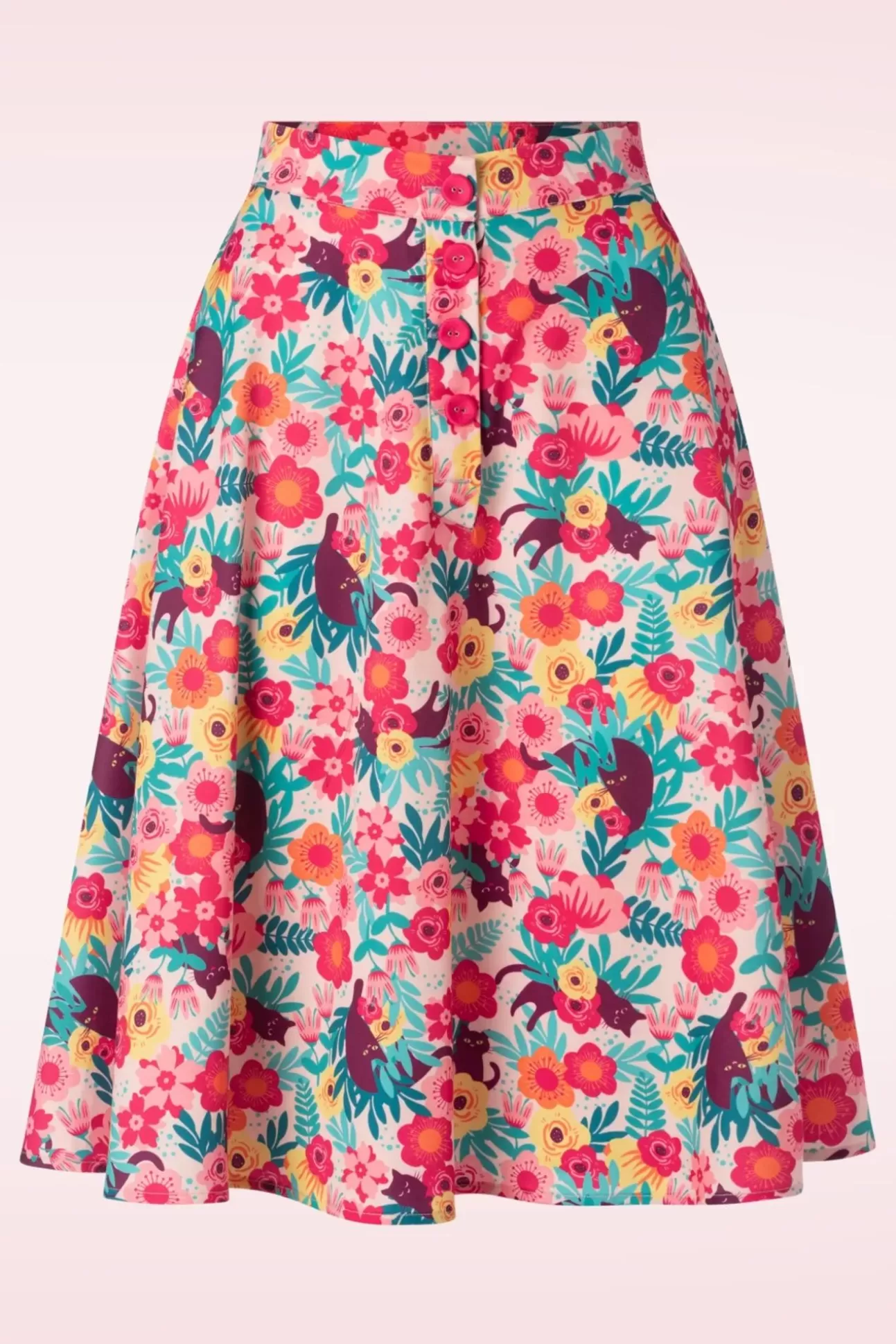 Rokken | Vixen Floral Cat Flare Rok In Multi