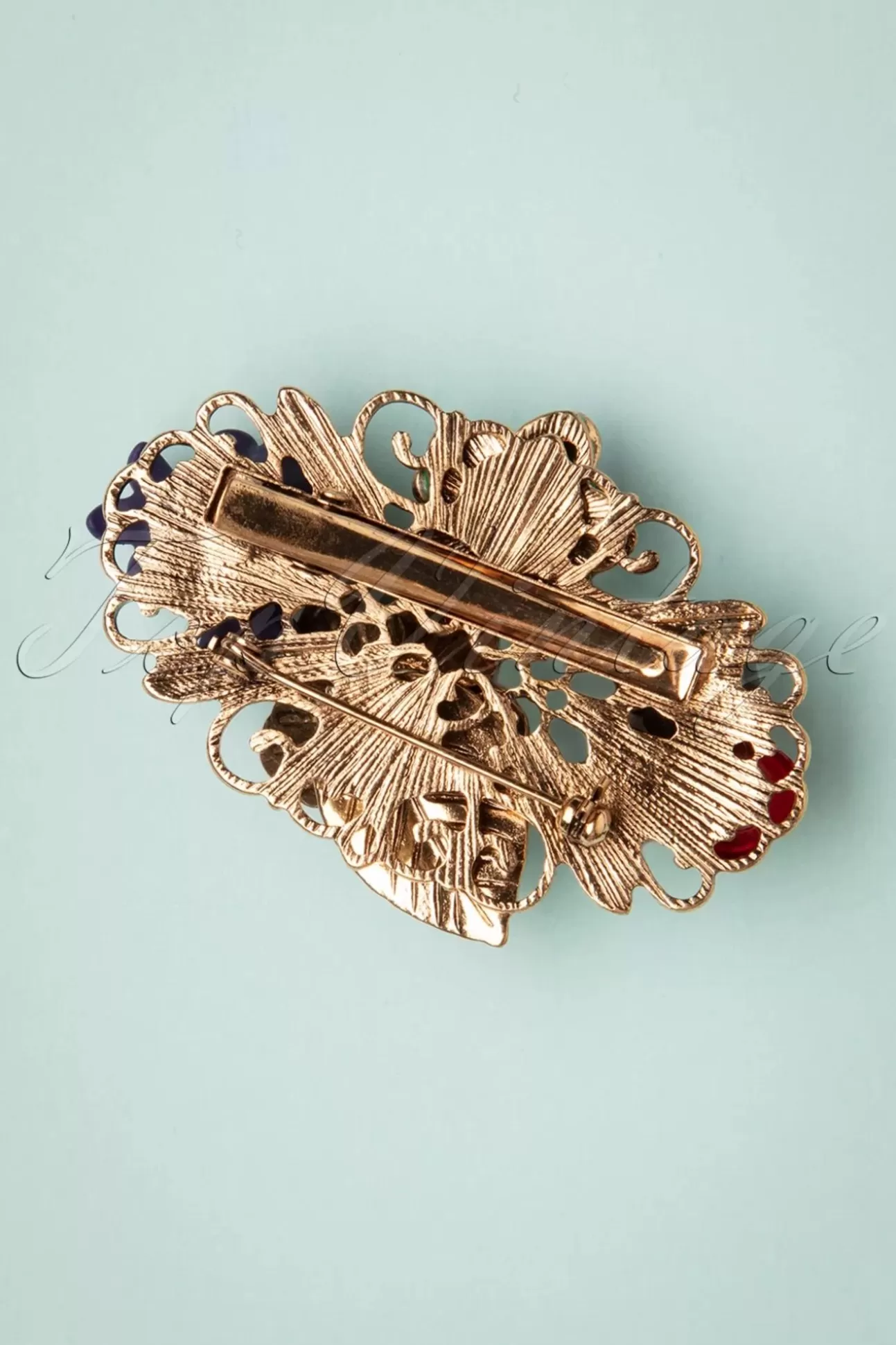 Haaraccessoires | Lovely Freda Flower Cluster Haarclip En Broche In Goud En Multi