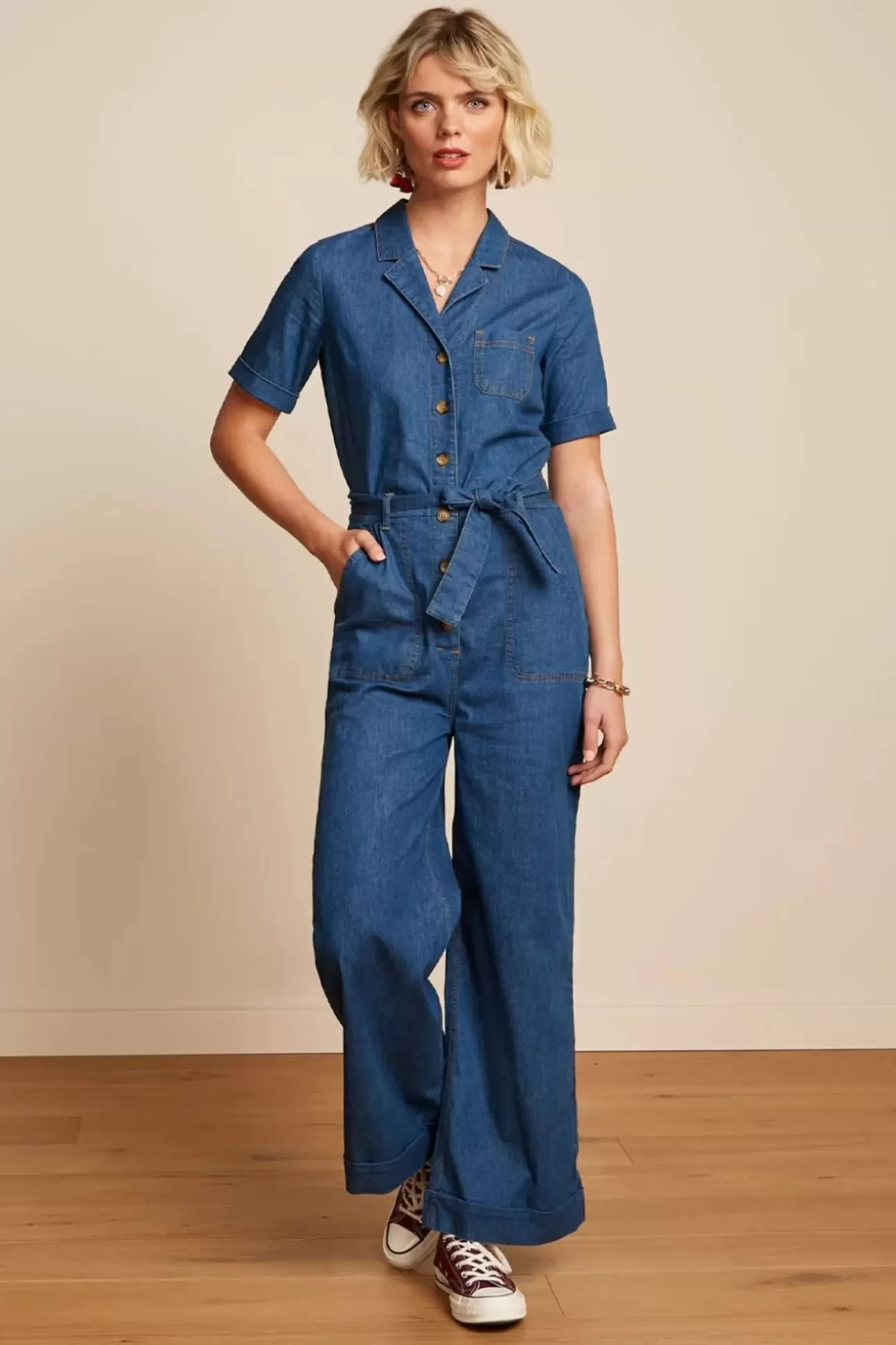 Playsuits & Jumpsuits | King Louie Gracie Jumpsuit Chambray In Denim Blauw