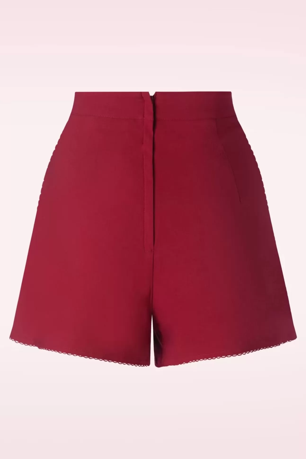 Broeken | Vixen Heart Button Shorts In Rood