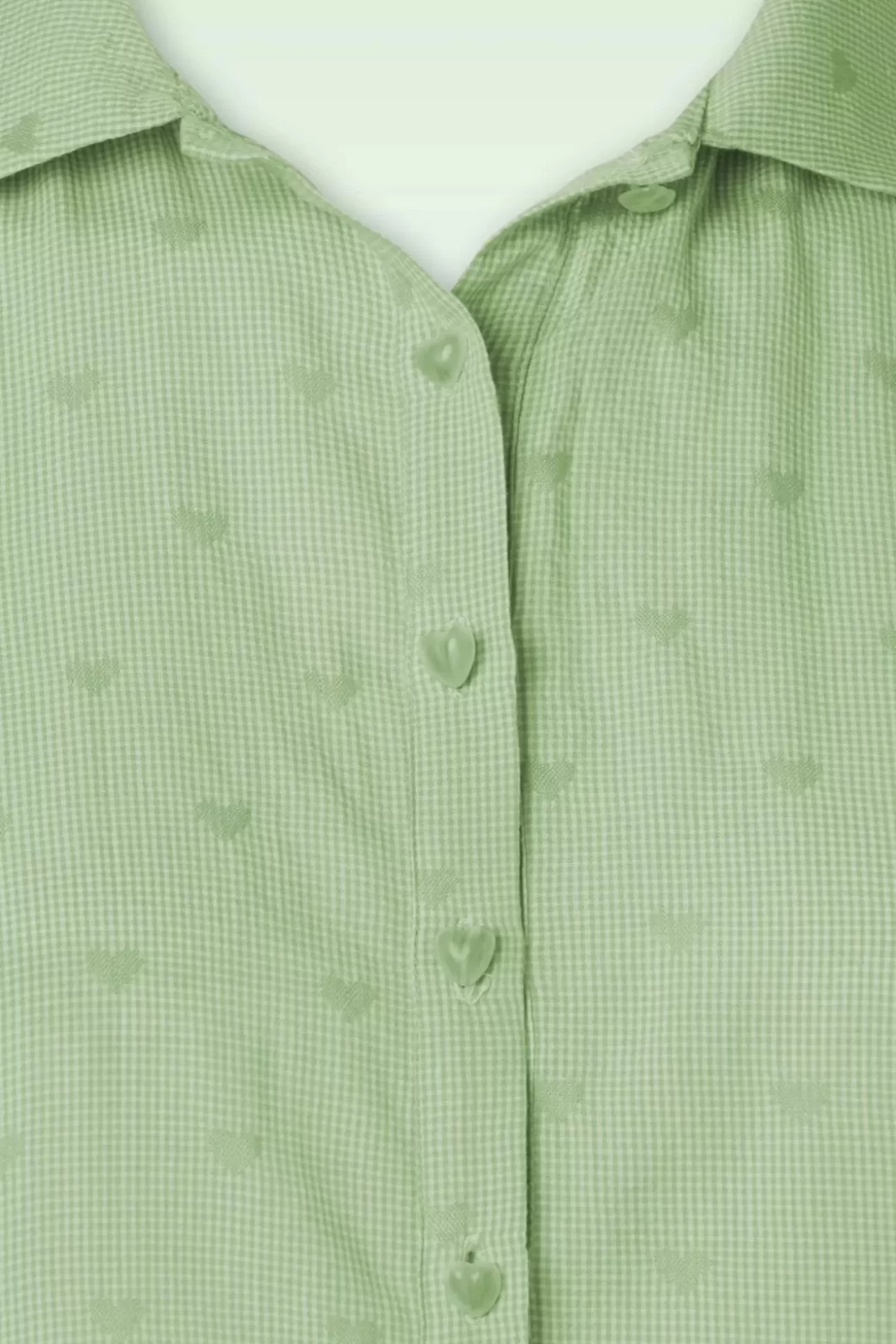 Blouses | Banned Retro Heart On Her Sleeve Blouse In Groen