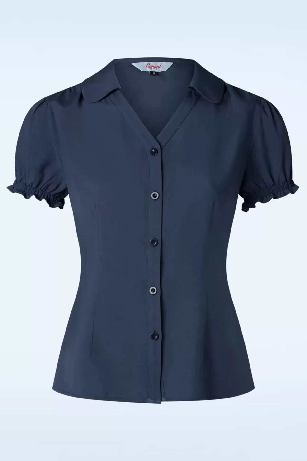 Blouses | Banned Retro Jane Blouse In Marineblauw