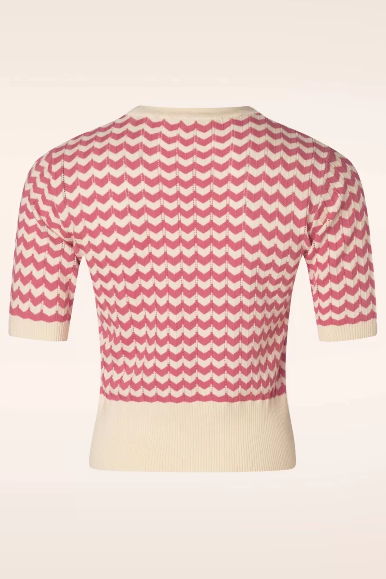 Truitjes | Circus June Sweater In Gebroken Wit En Kers