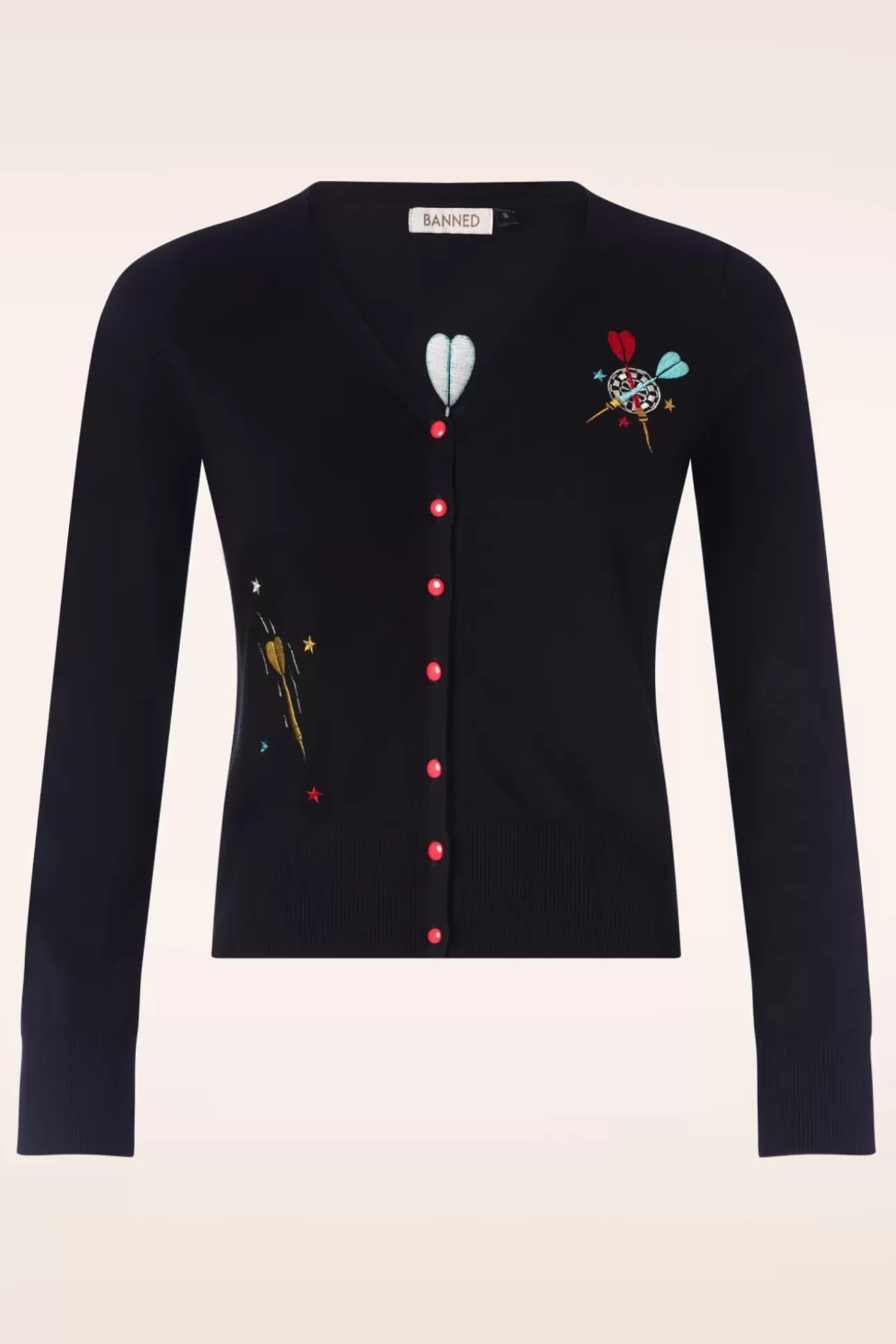 Vestjes | Banned Alternative Keep Em Flying Cardigan In Zwart