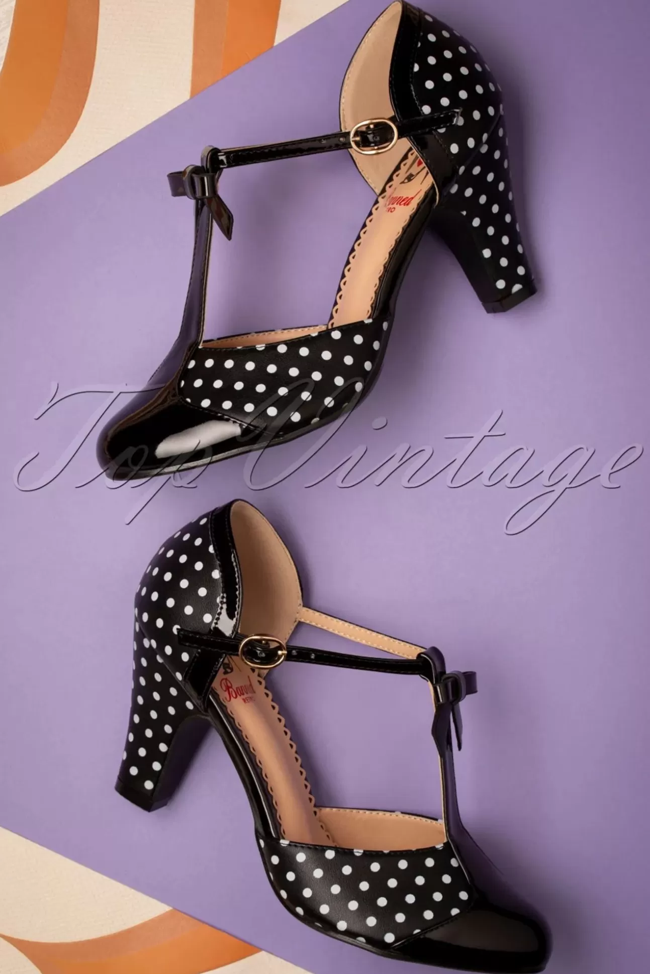 Pumps | Banned Retro Kelly Lee T-Strap Pumps In Zwart