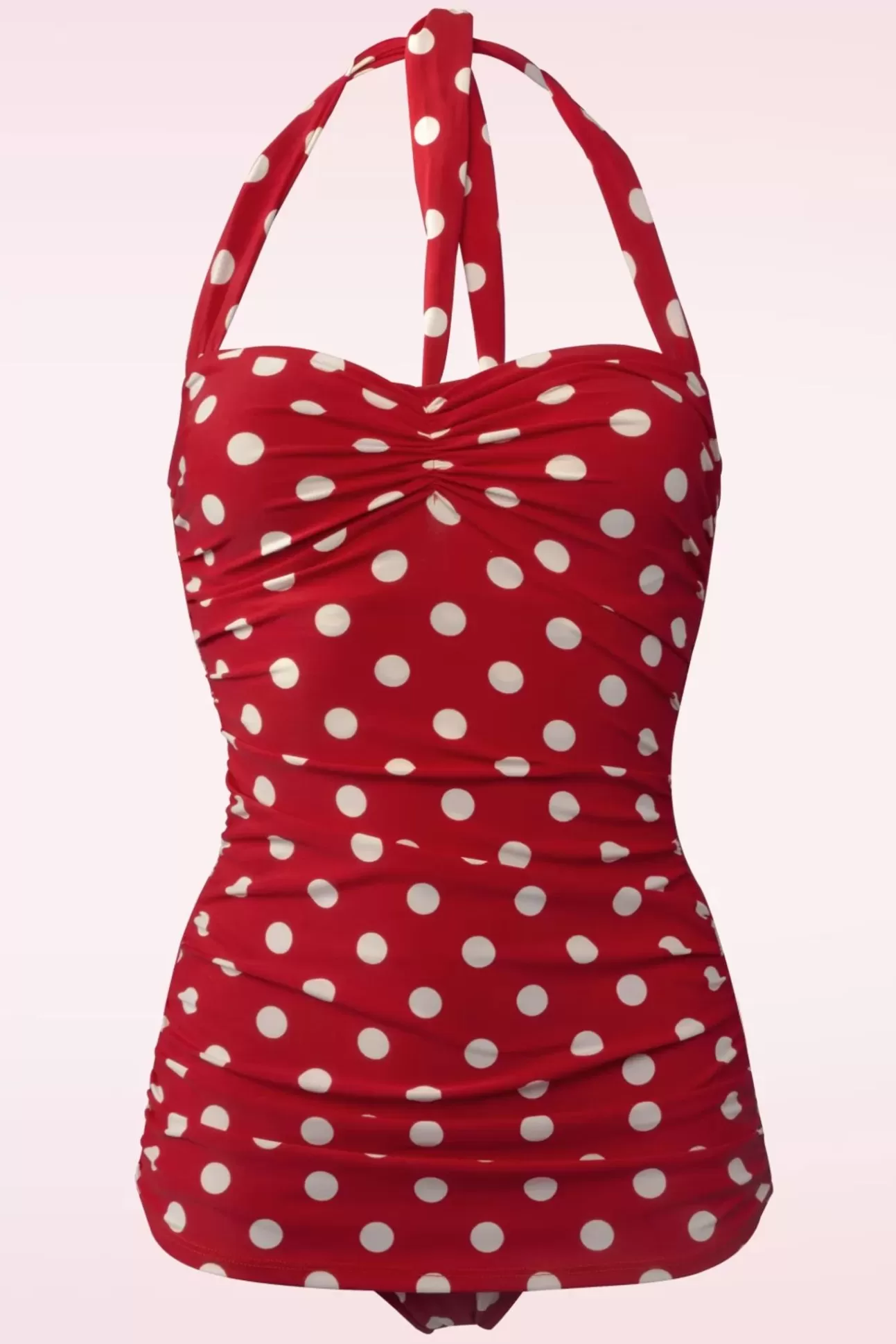 Badpakken | Esther Williams Klassiek Badpak Met Polkadots In Rood En Wit