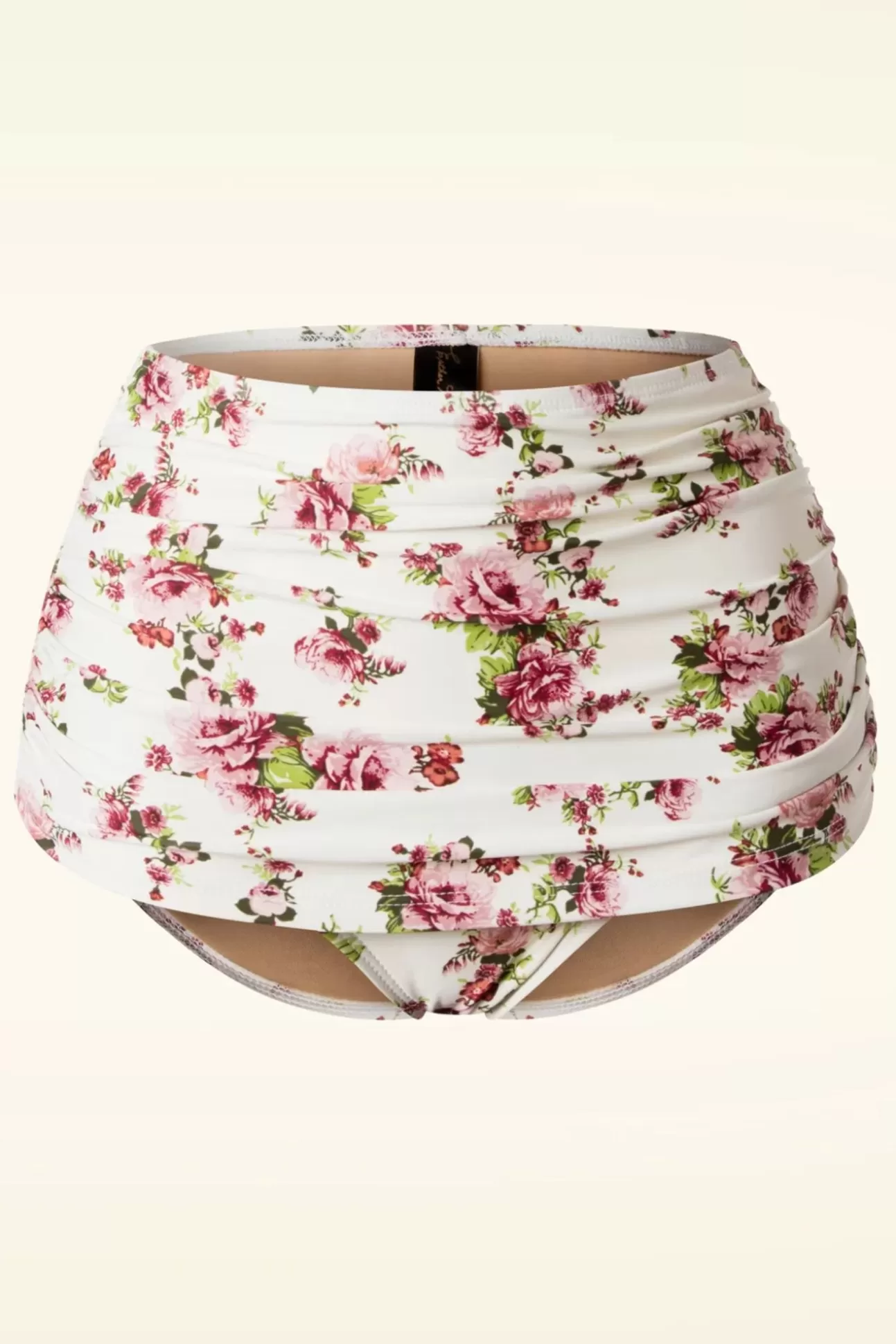 Bikini'S | Esther Williams Klassieke Bloemenromantische Bikinibroek In Creme