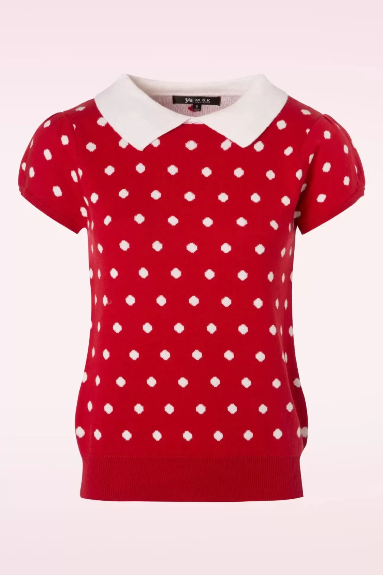 Truitjes | Mak Sweater Kristen Polkadot Trui In Rood En Ivoor