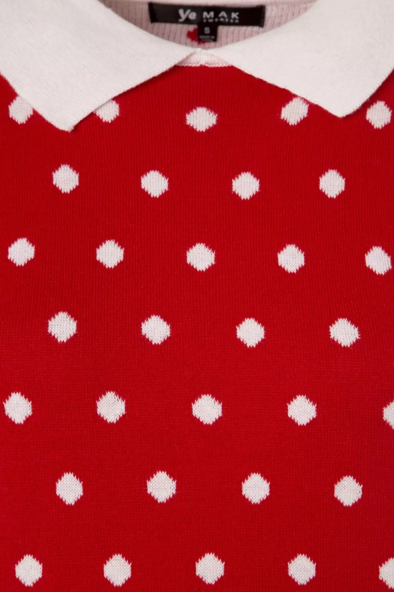 Truitjes | Mak Sweater Kristen Polkadot Trui In Rood En Ivoor