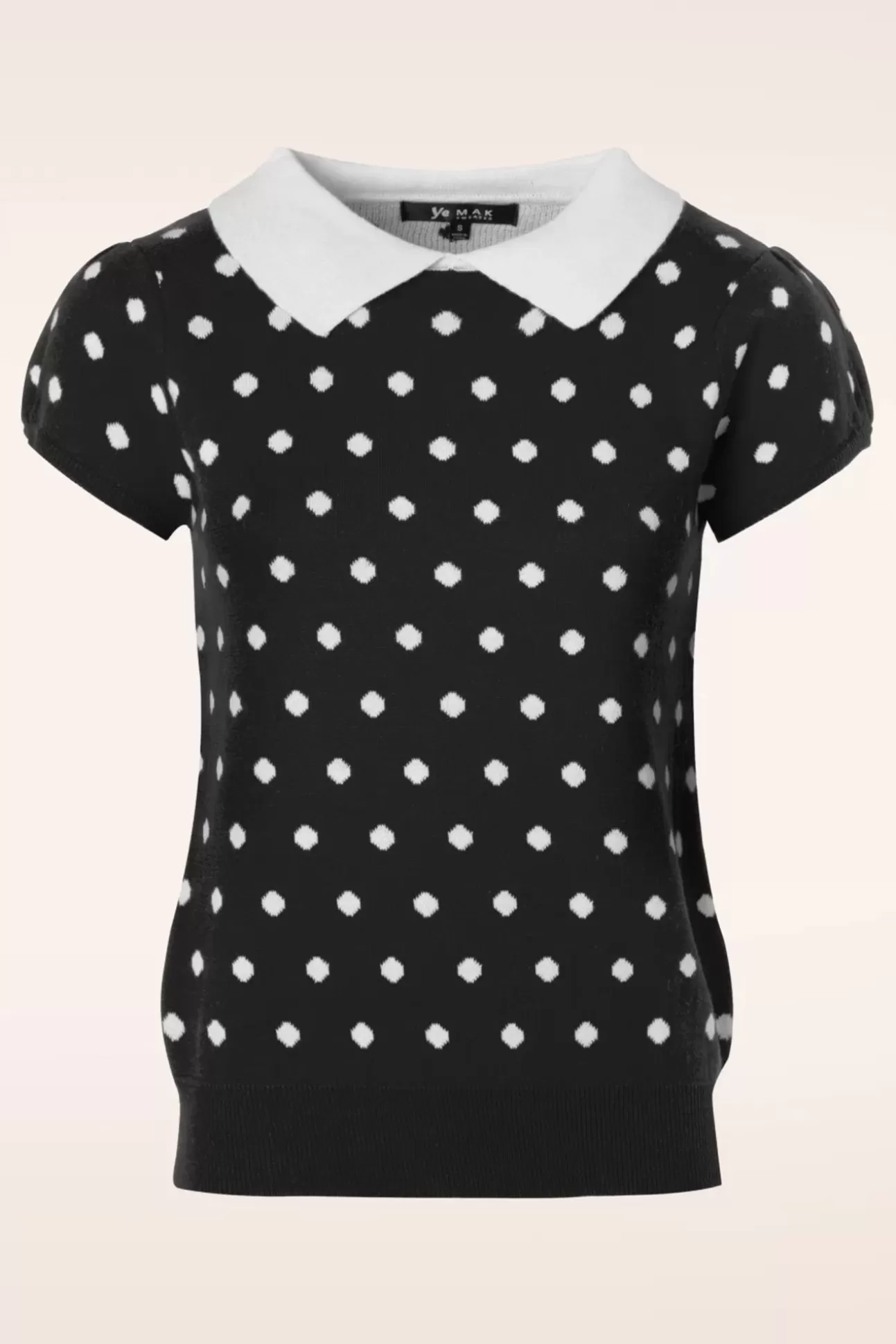 Truitjes | Mak Sweater Kristen Polkadot Trui In Zwart En Wit