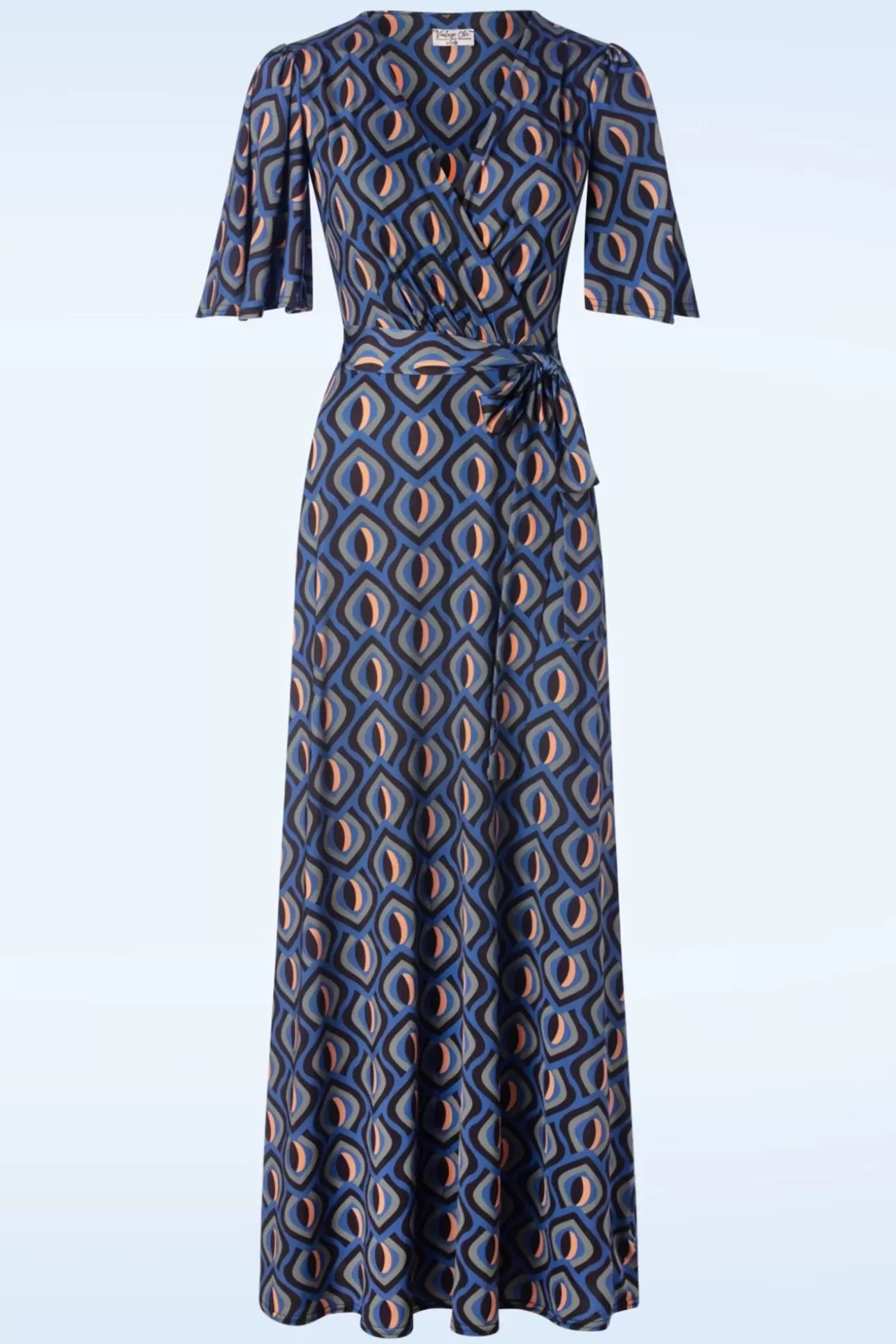 Maxi Jurken | Vintage Chic for Topvintage Laurie Maxi Jurk In Blauw