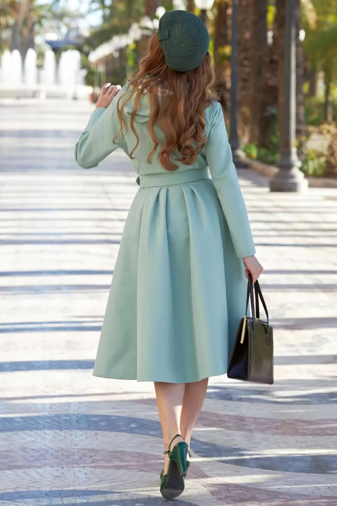 Jassen | Miss Candyfloss Lorily Minty Floral Reversible Waterafstotende Jas In Mint