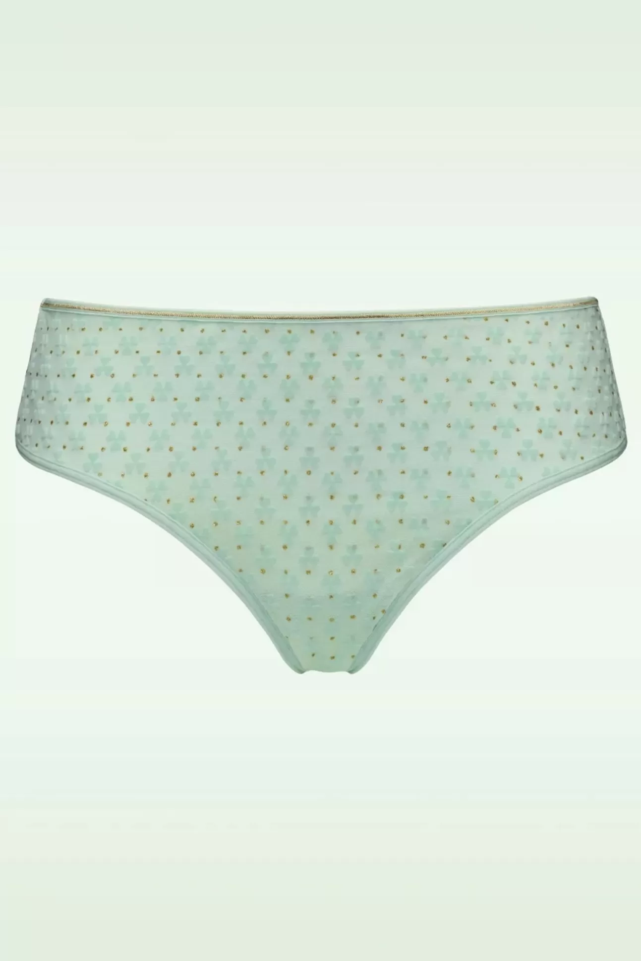 Lingerie | Marlies Dekkers Lucky Clover Slip In Mintgroen En Goud