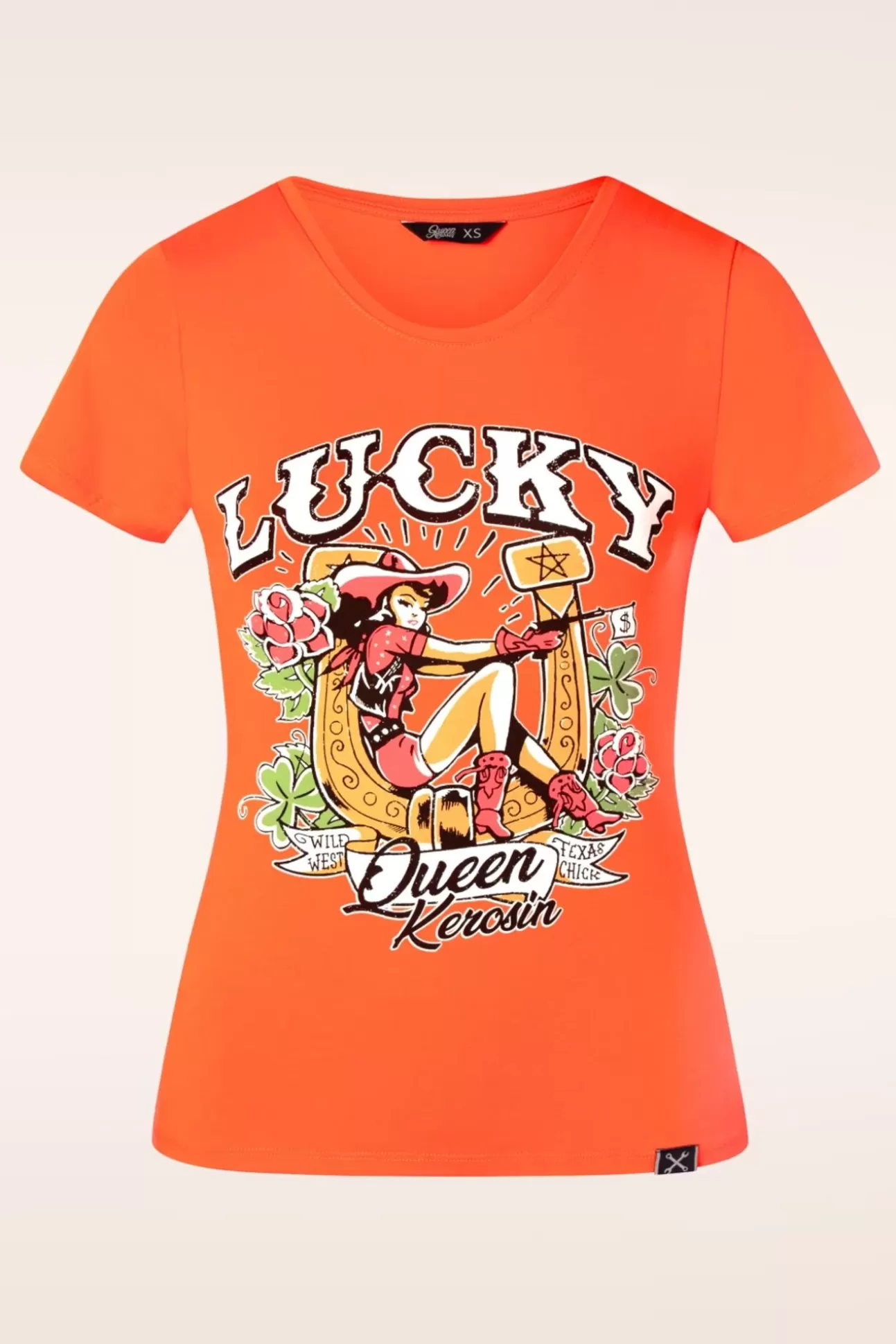 T-Shirts | Queen Kerosin Lucky T-Shirt In Oranje